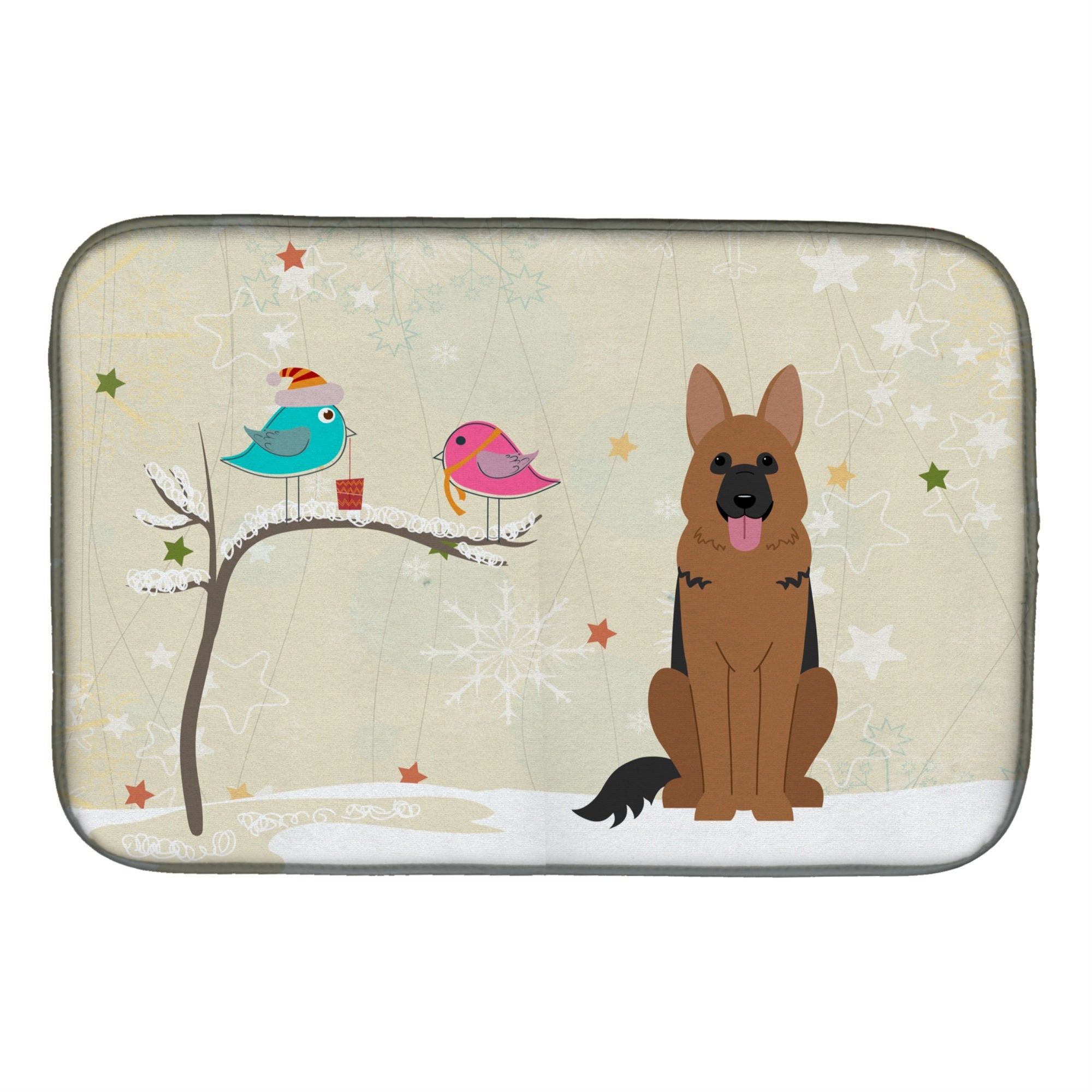 Caroline'S Treasures Bb2539Ddm Dish Drying Mat, 14 X 21, Christmas Presents