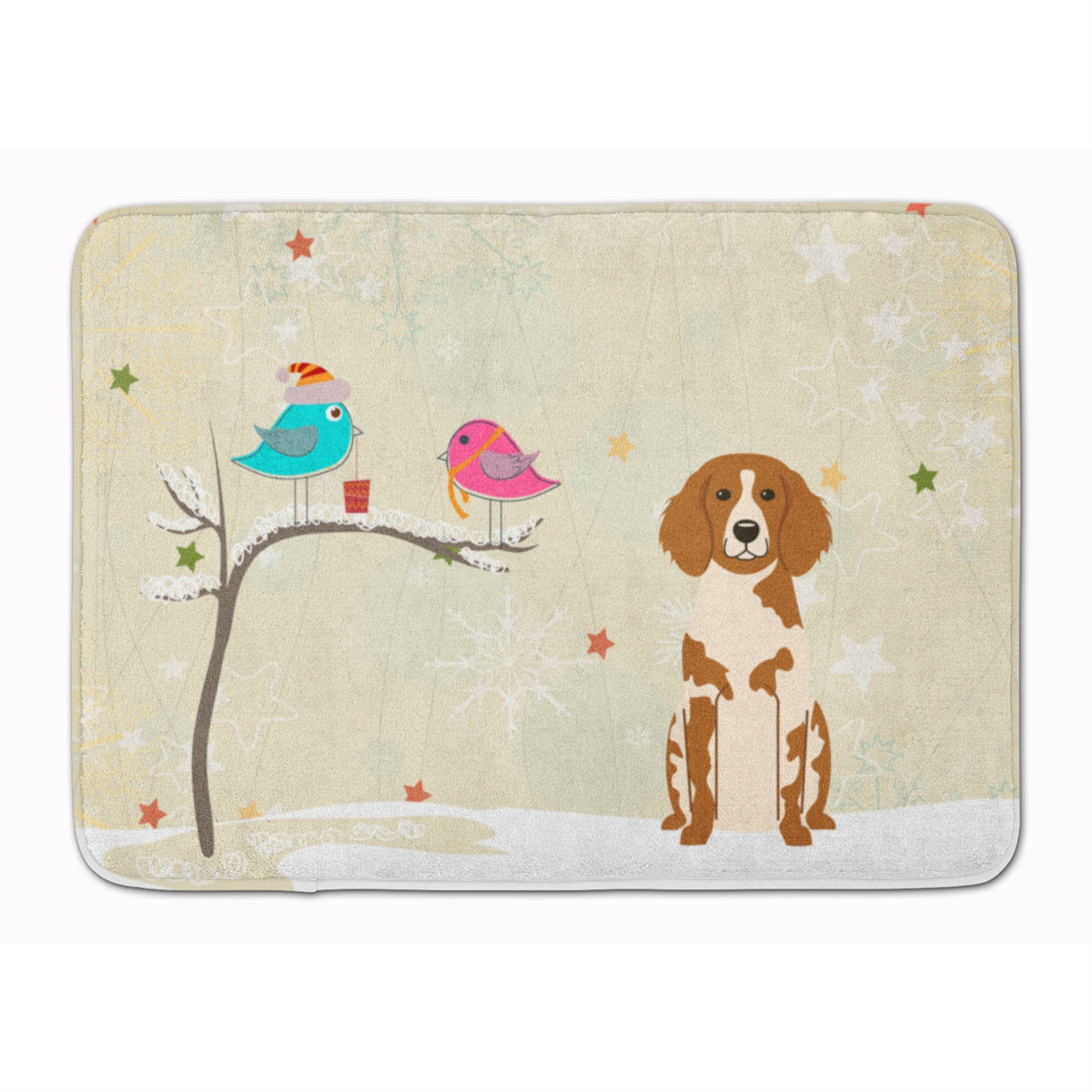 Caroline'S Treasures Christmas Presents Brittany Spaniel Floor Mat, 19 X 27, Multicolor