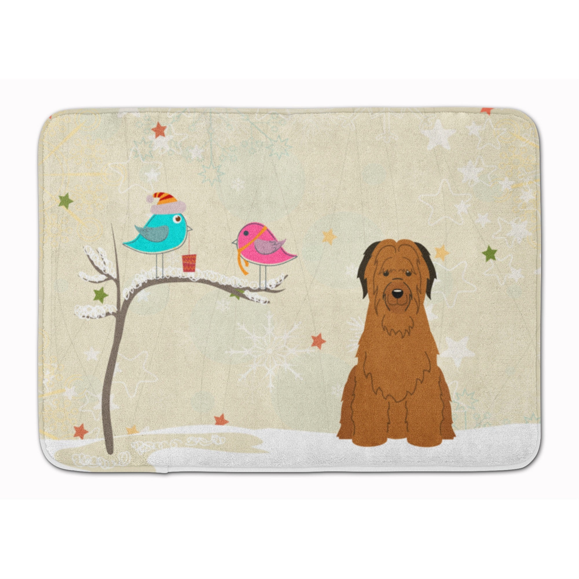 Caroline'S Treasures Christmas Presents Friends Briard Brown Floor Mat, 19 X 27, Multicolor