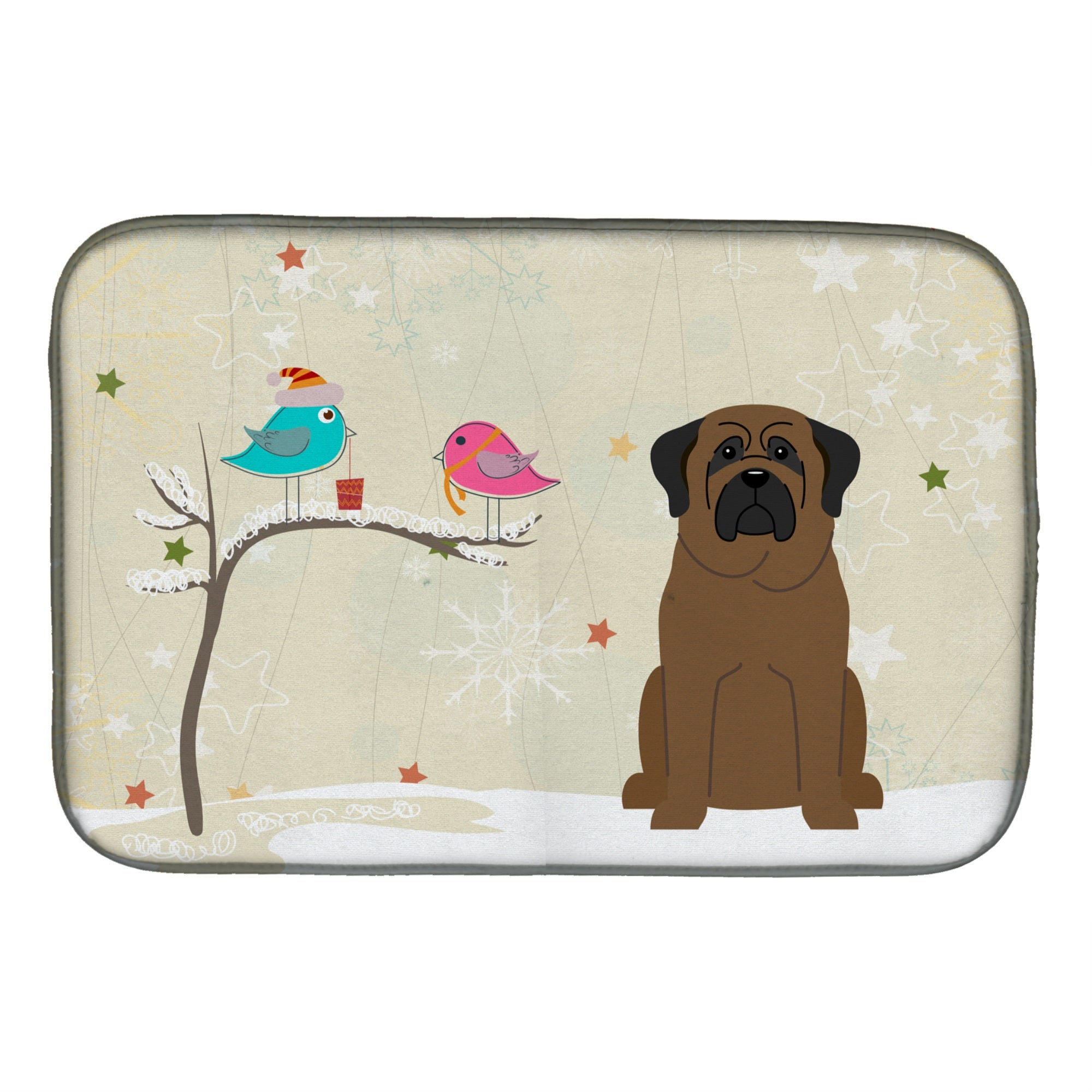 Caroline'S Treasures Bb2556Ddm Dish Drying Mat, 14 X 21, Christmas Presents