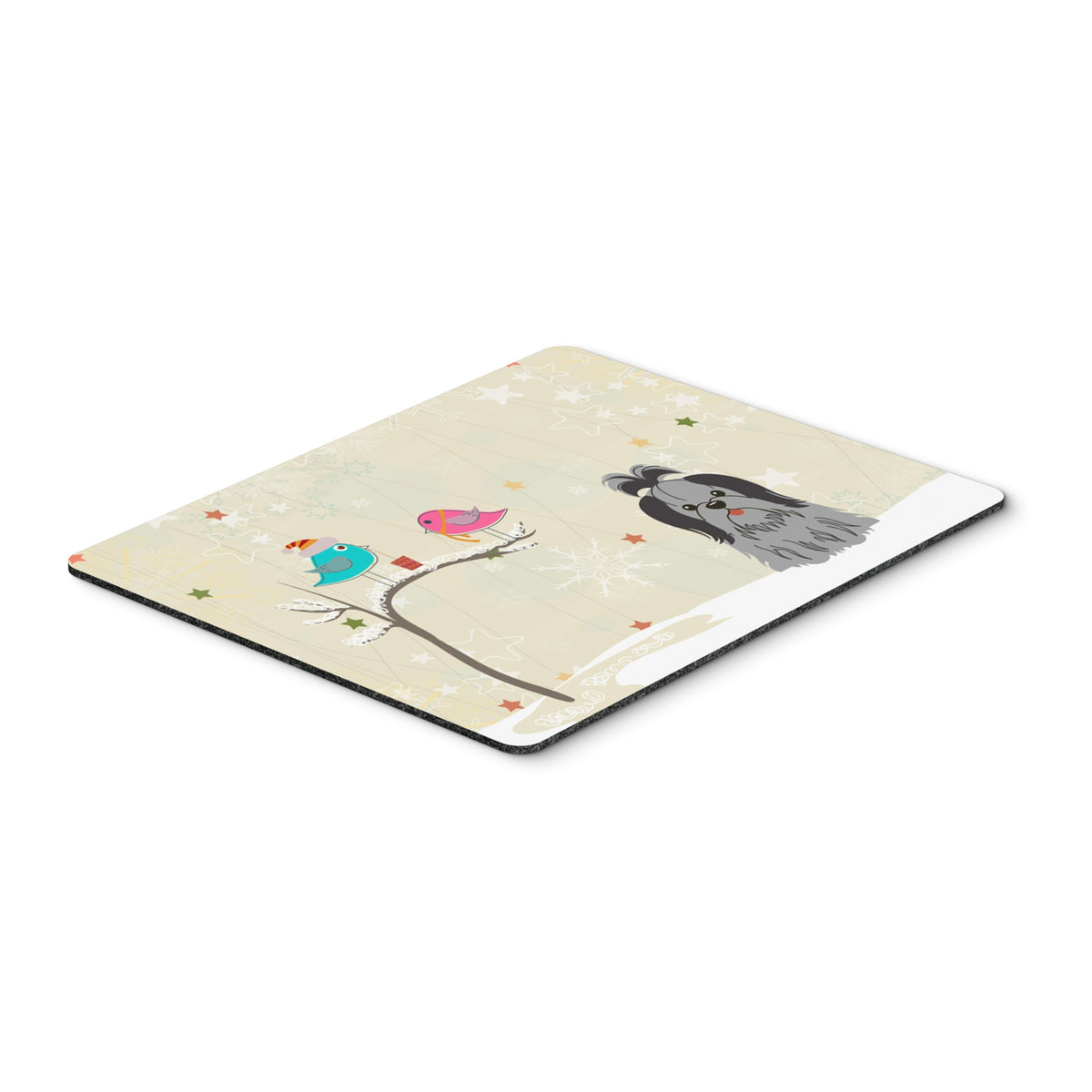 Caroline'S Treasures Christmas Presents, Shih Tzu Black Silver Mouse Pad,  Multicolor, 7.75X9.25 (Bb2561Mp)