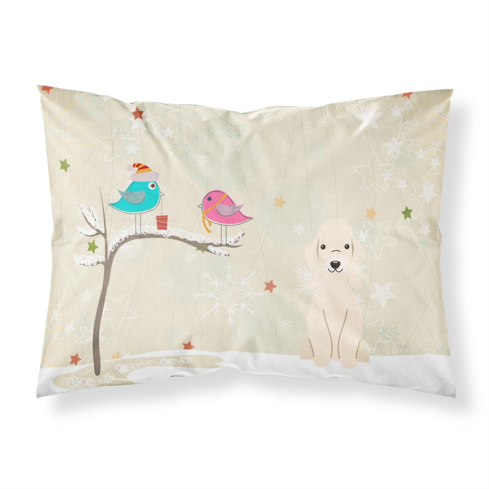 Caroline'S Treasures Christmas Presents Friends Bedlington Terrier Sandy Fabric Standard Pillowcase Bb2563Pillowcase