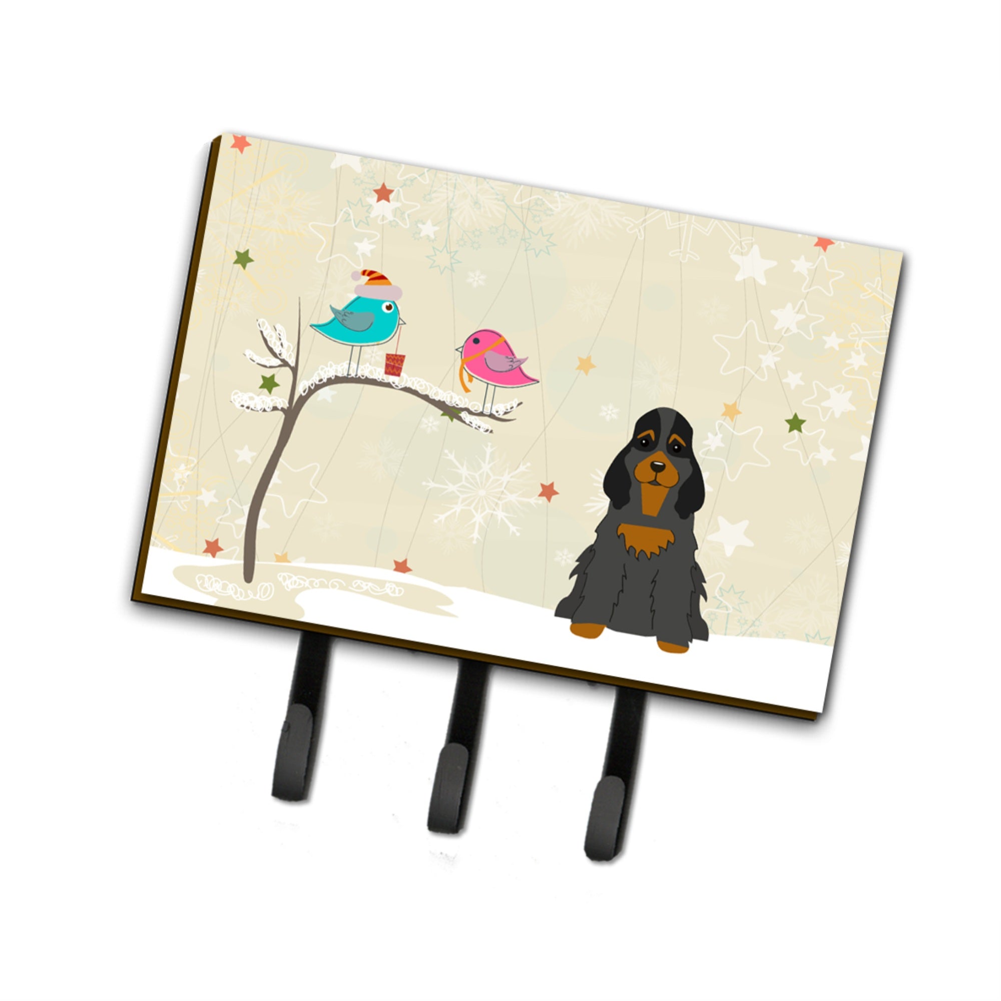 Caroline'S Treasures Christmas Presents Friends Cocker Spaniel Black Tan Leash Or Key Holder Bb2565Th68, Triple