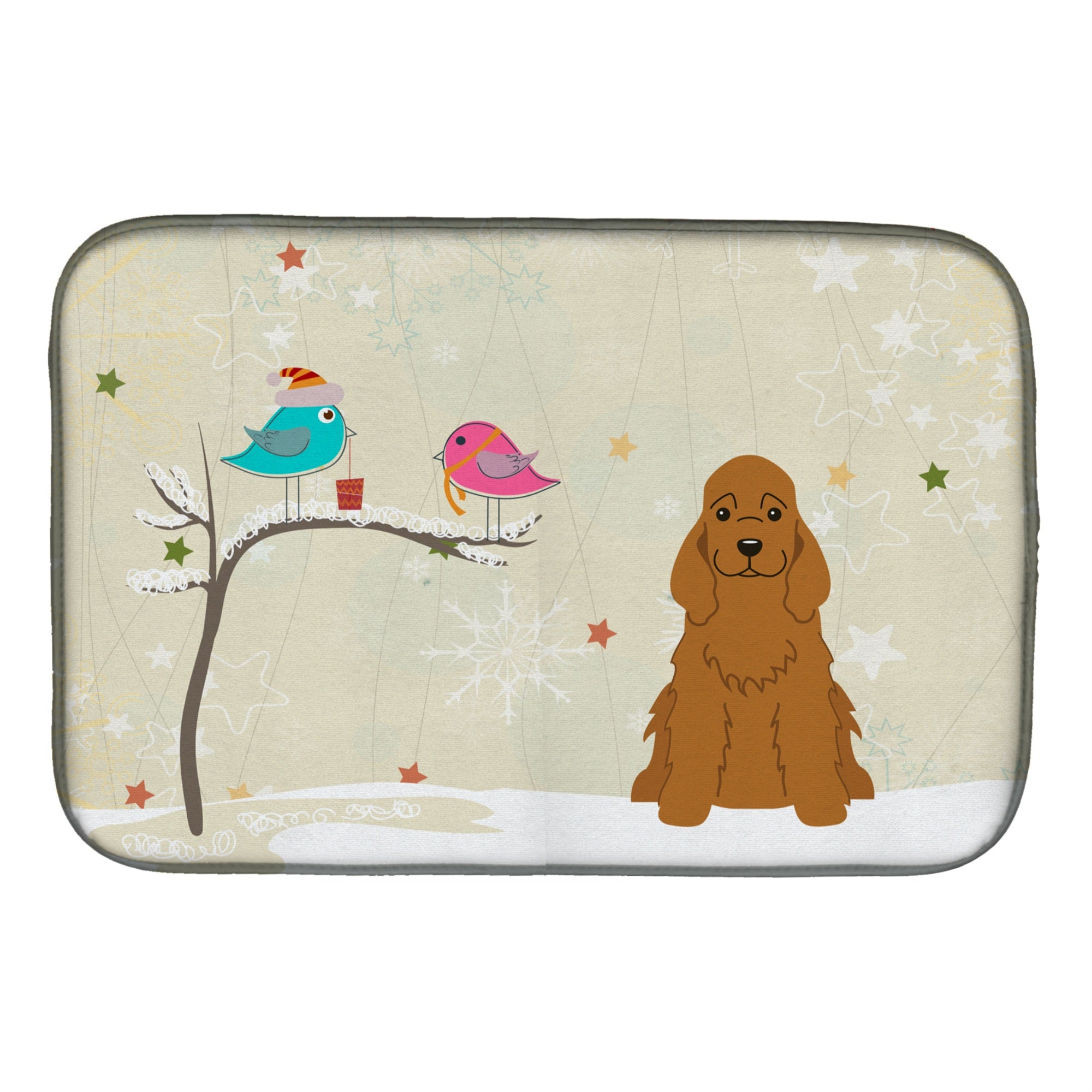 Caroline'S Treasures Bb2567Ddm Dish Drying Mat, 14 X 21, Christmas Presents