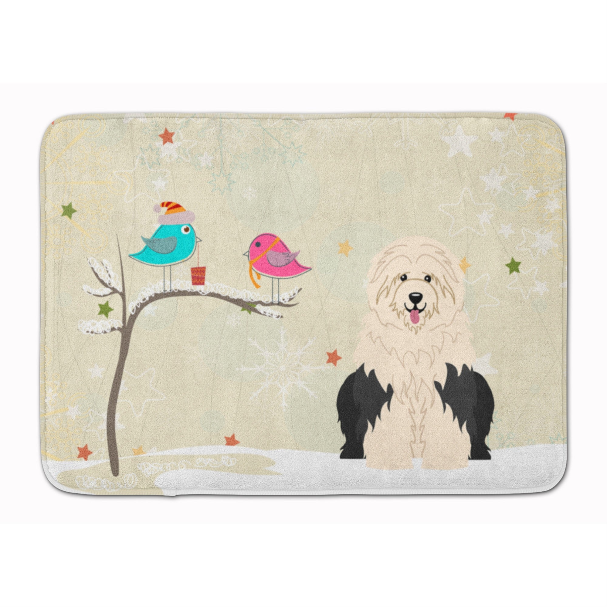 Caroline'S Treasures Christmas Presents Old English Sheepdog Floor Mat, 19 X 27, Multicolor