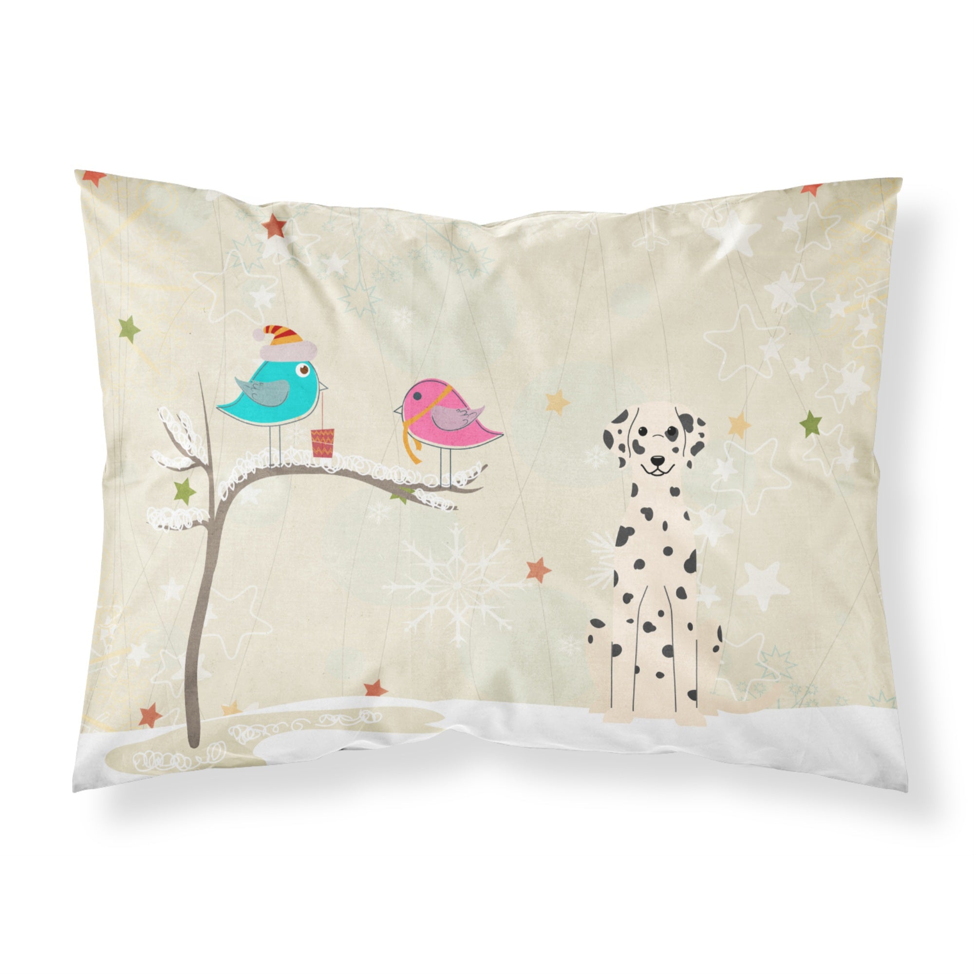 Caroline'S Treasures Christmas Presents Friends Dalmatian Fabric Standard Pillowcase Bb2569Pillowcase