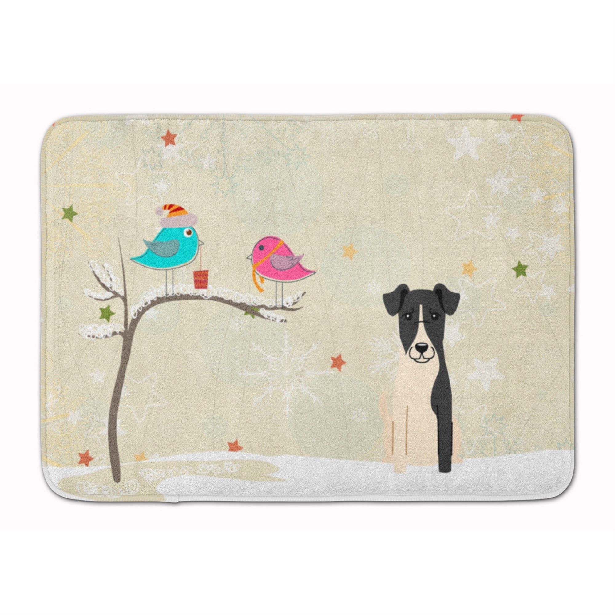 Caroline'S Treasures Christmas Presents Smooth Fox Terrier Floor Mat, 19 X 27, Multicolor