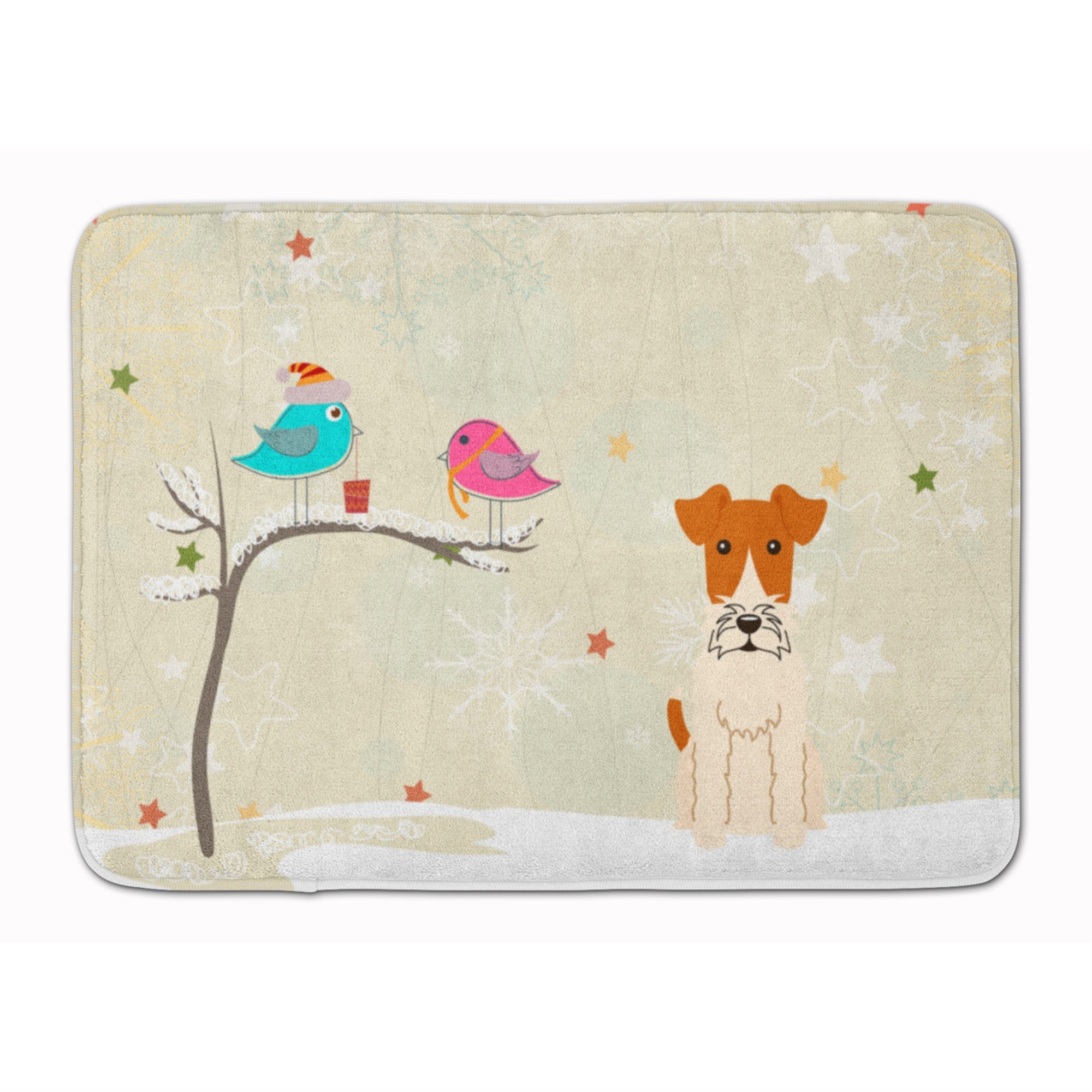 Caroline'S Treasures Christmas Presents Wire Fox Terrier Floor Mat, 19 X 27, Multicolor
