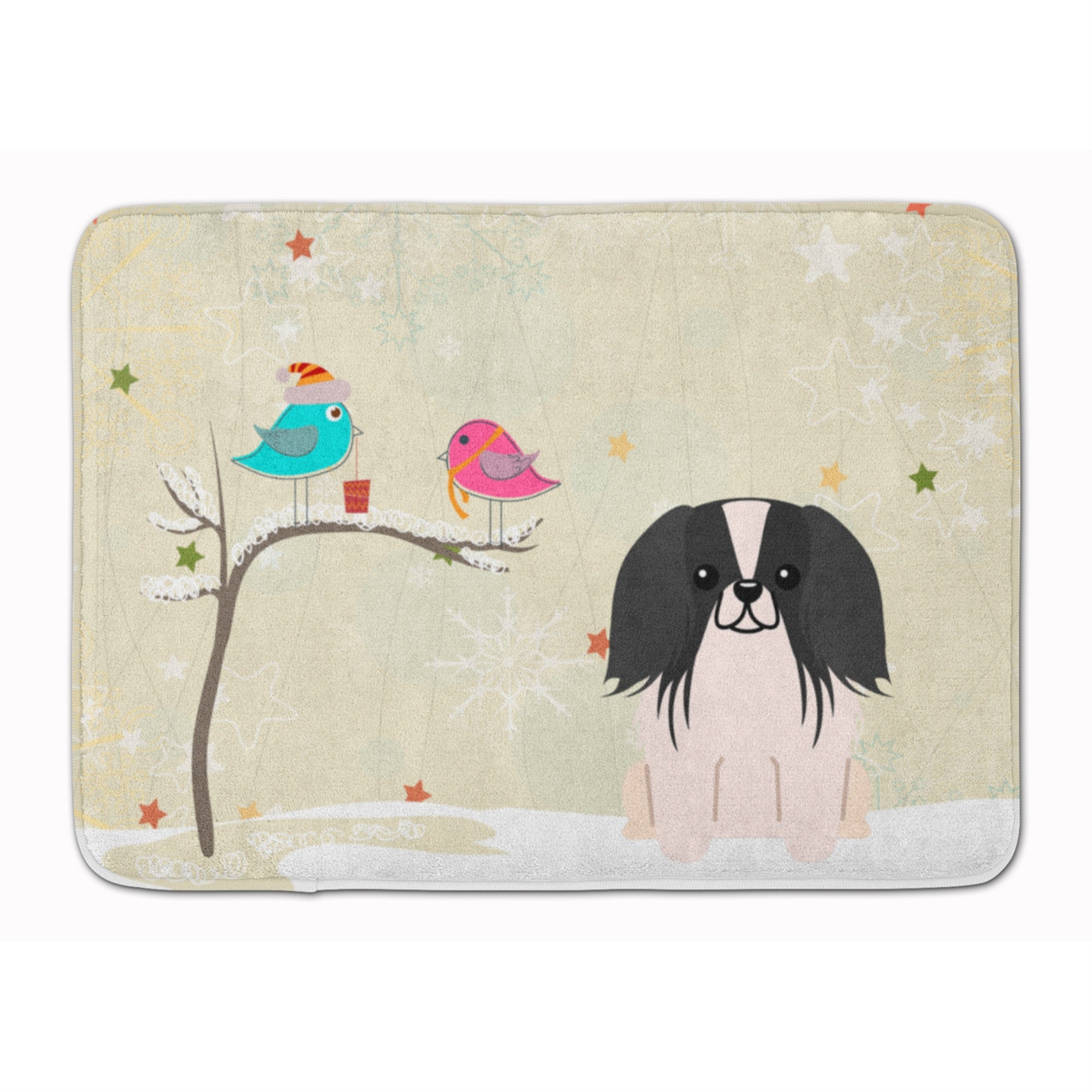 Caroline'S Treasures Christmas Pekingnese Black White Floor Mat, 19 X 27, Multicolor