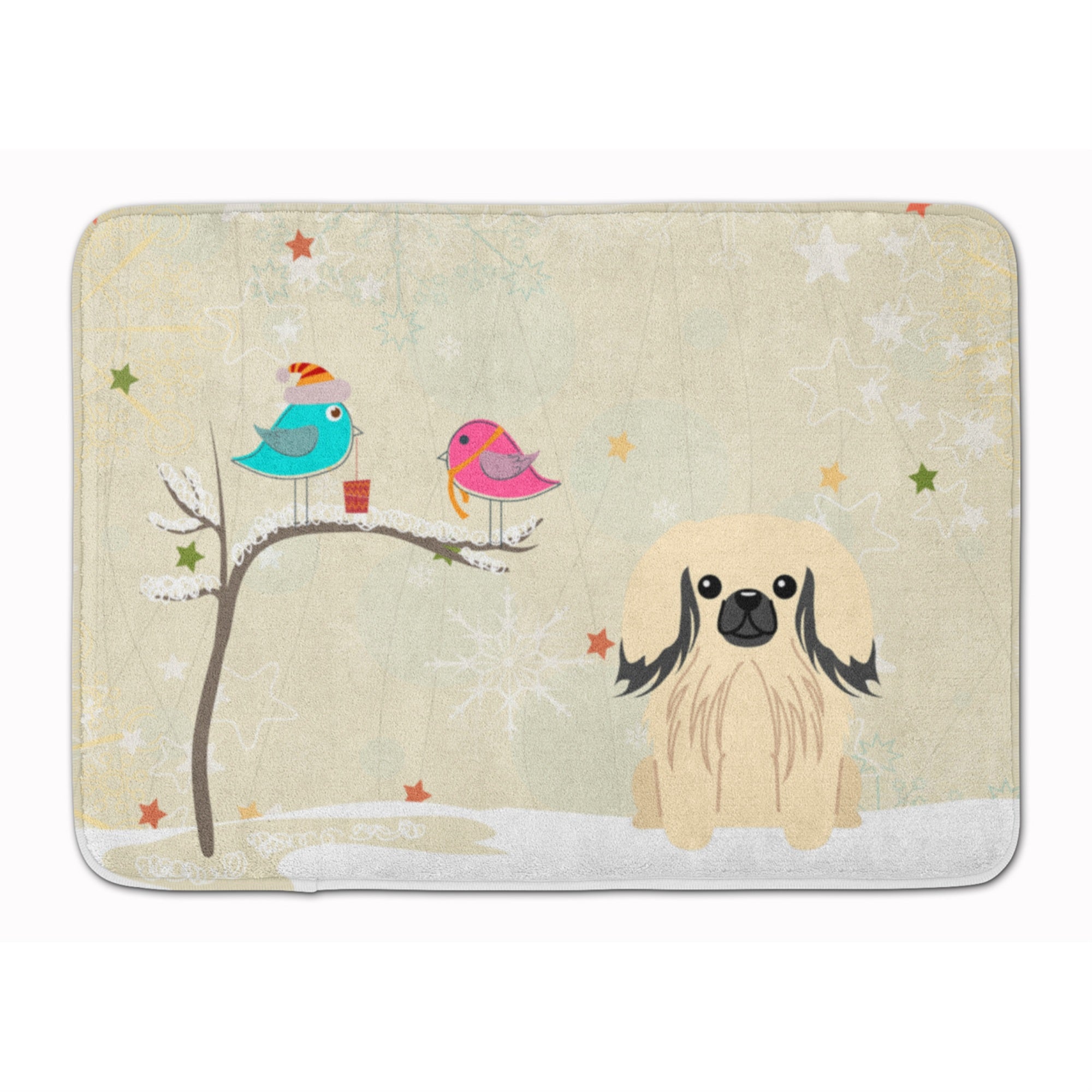 Caroline'S Treasures Christmas Presents Pekingnese Cream Floor Mat, 19 X 27, Multicolor