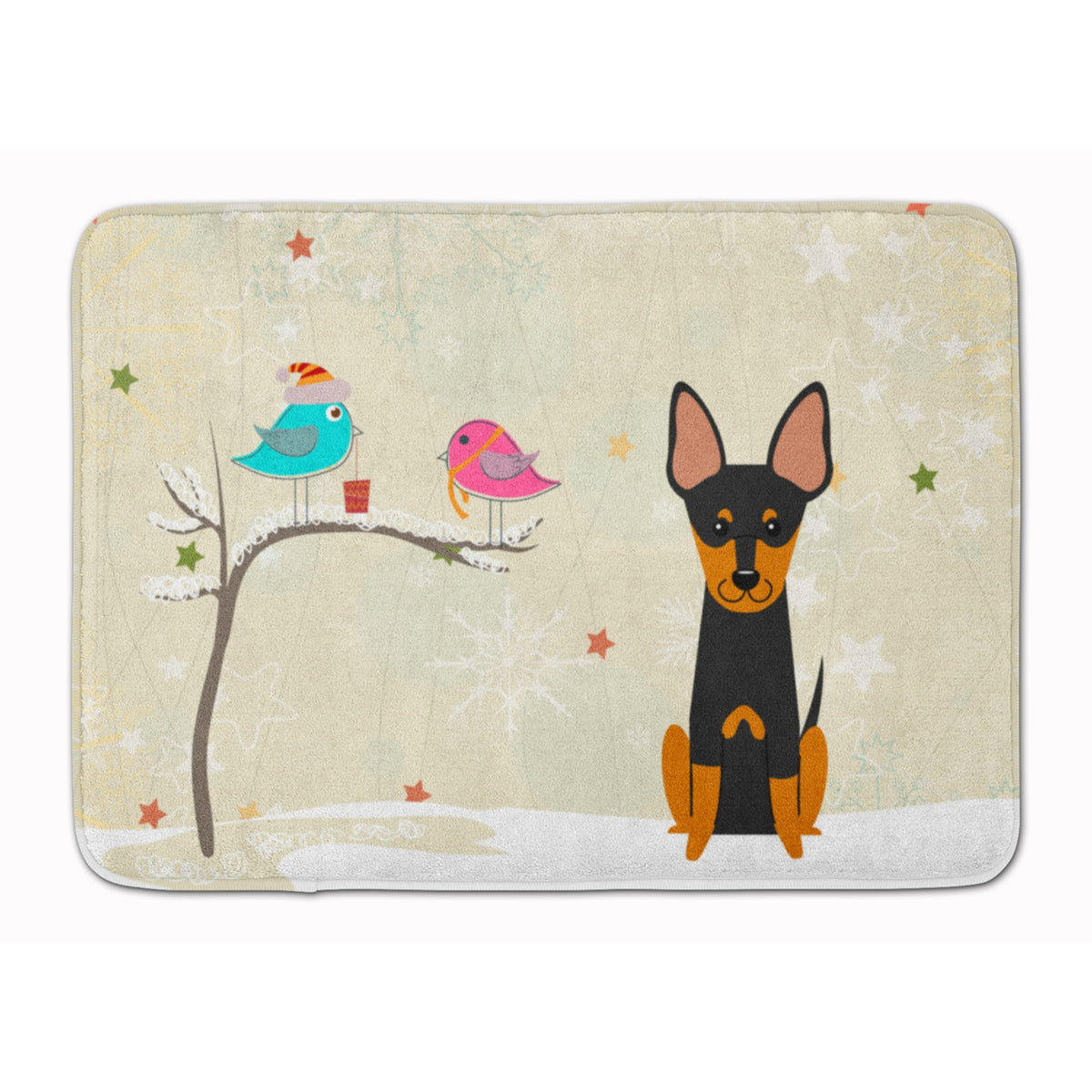 Caroline'S Treasures Christmas Presents English Toy Terrier Floor Mat, 19 X 27, Multicolor