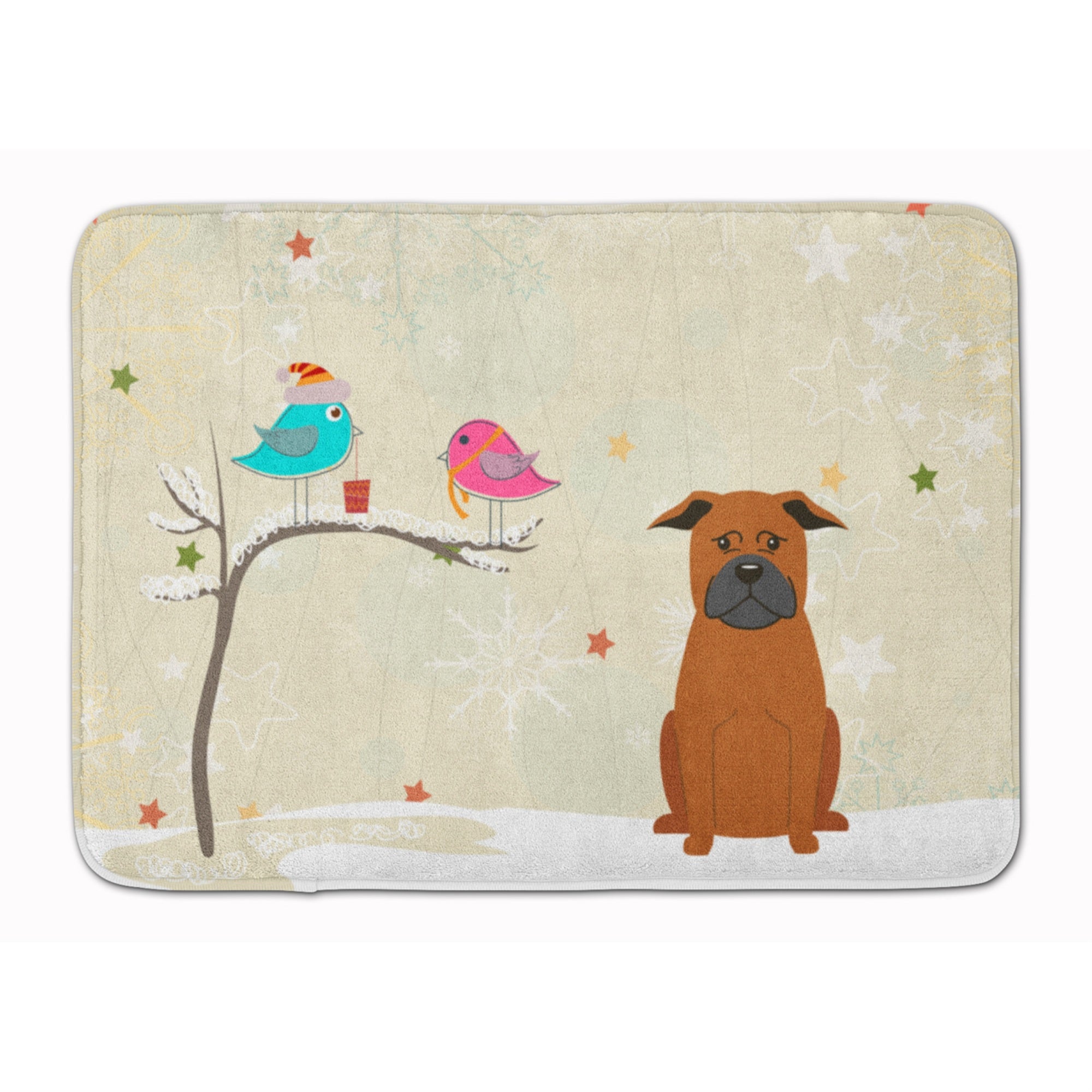 Caroline'S Treasures Christmas Chinese Chongqing Dog Floor Mat, 19 X 27, Multicolor