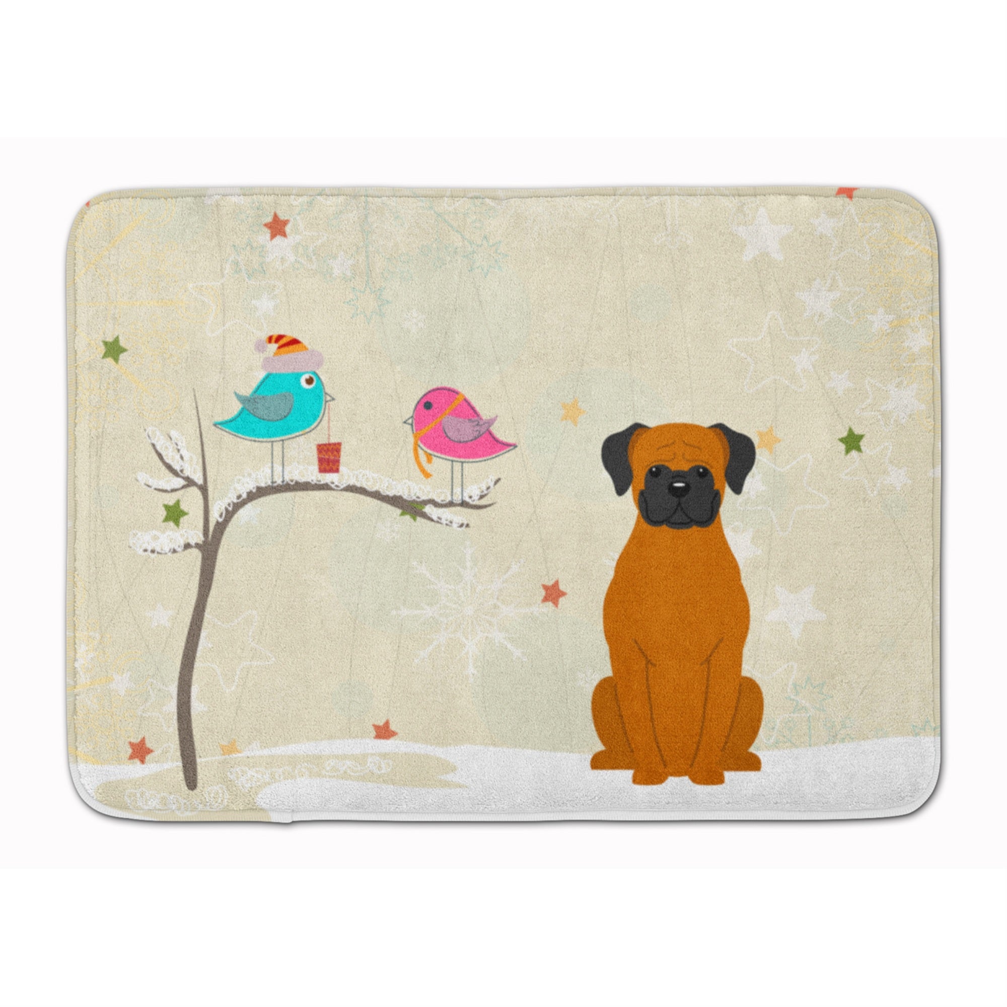 Caroline'S Treasures Christmas Presents Friends Fawn Boxer Floor Mat, 19 X 27, Multicolor
