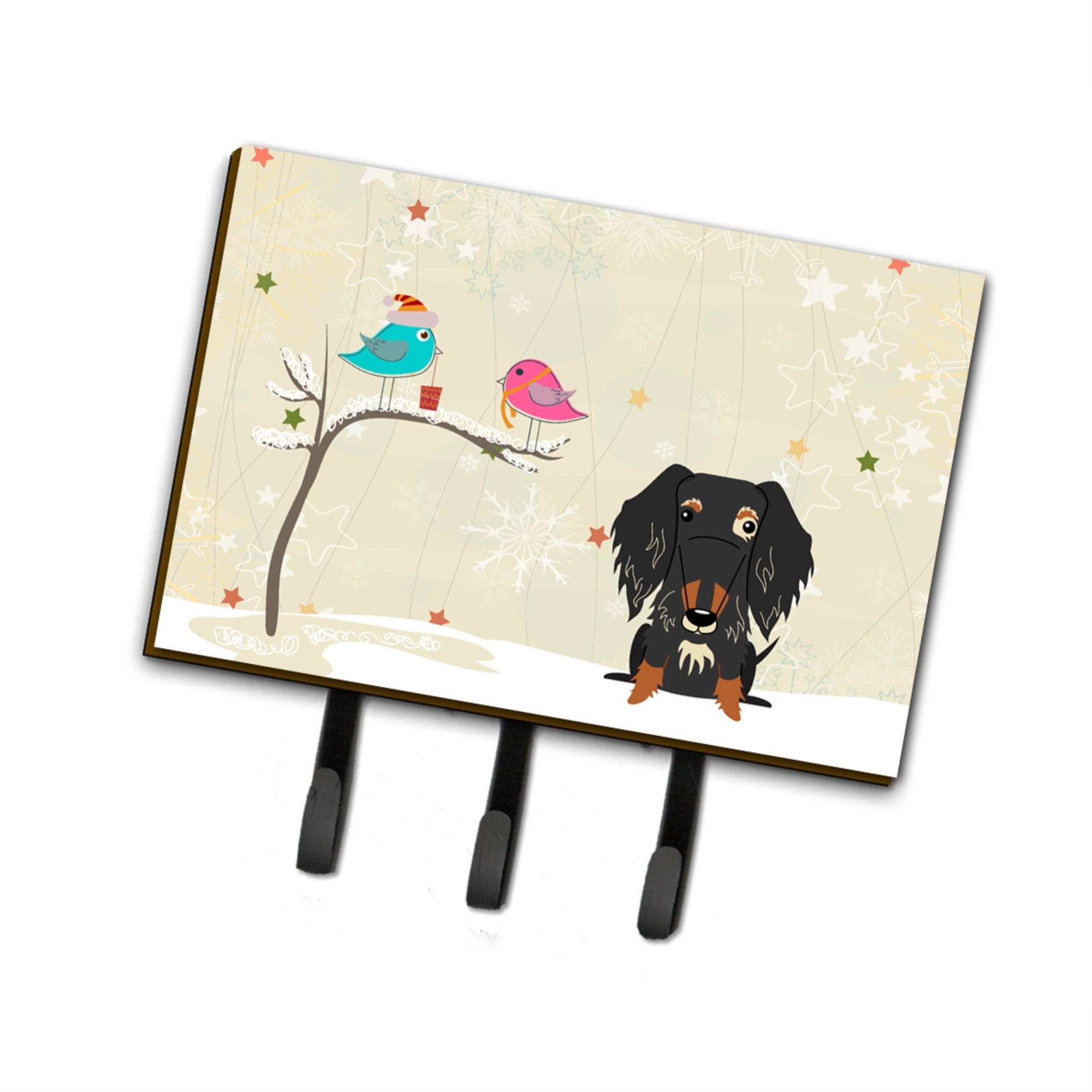 Caroline'S Treasures Christmas Presents Friends Wire Haired Dachshund Dapple Leash Or Key Holder Bb2600Th68, Triple