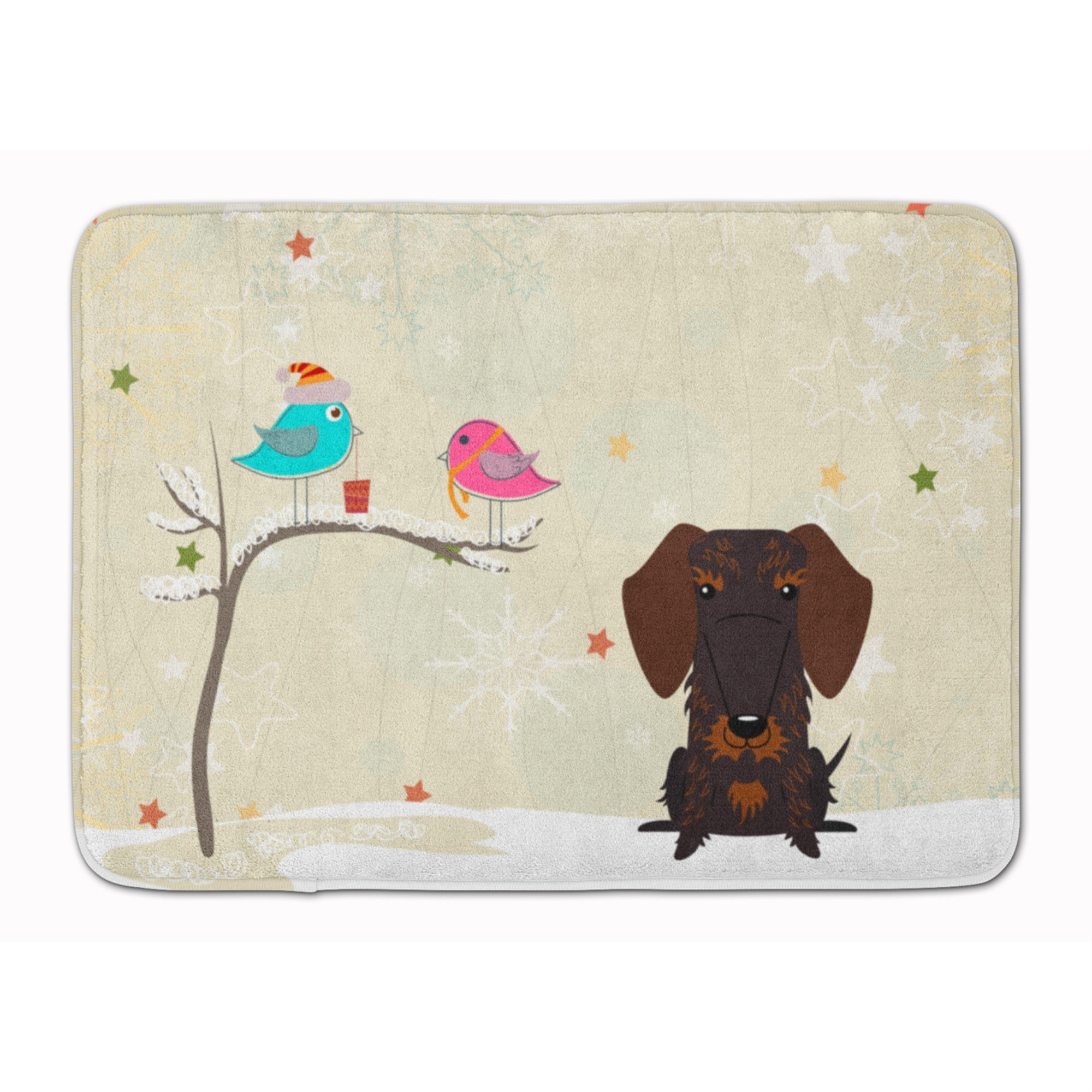 Caroline'S Treasures Christmas Wire Hair Dachshund Chocolate, 19 X 27, Multicolor