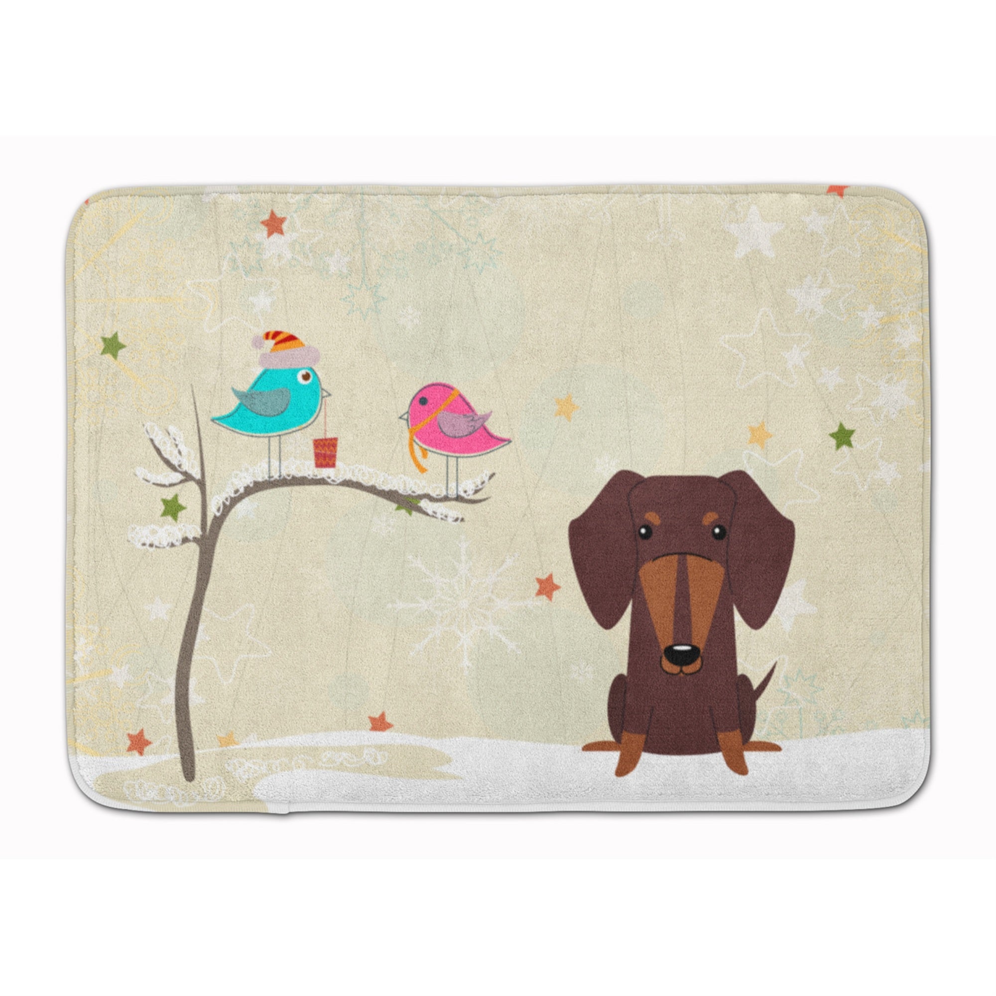 Caroline'S Treasures Christmas Presents Dachshund Chocolate Floor Mat, 19 X 27, Multicolor