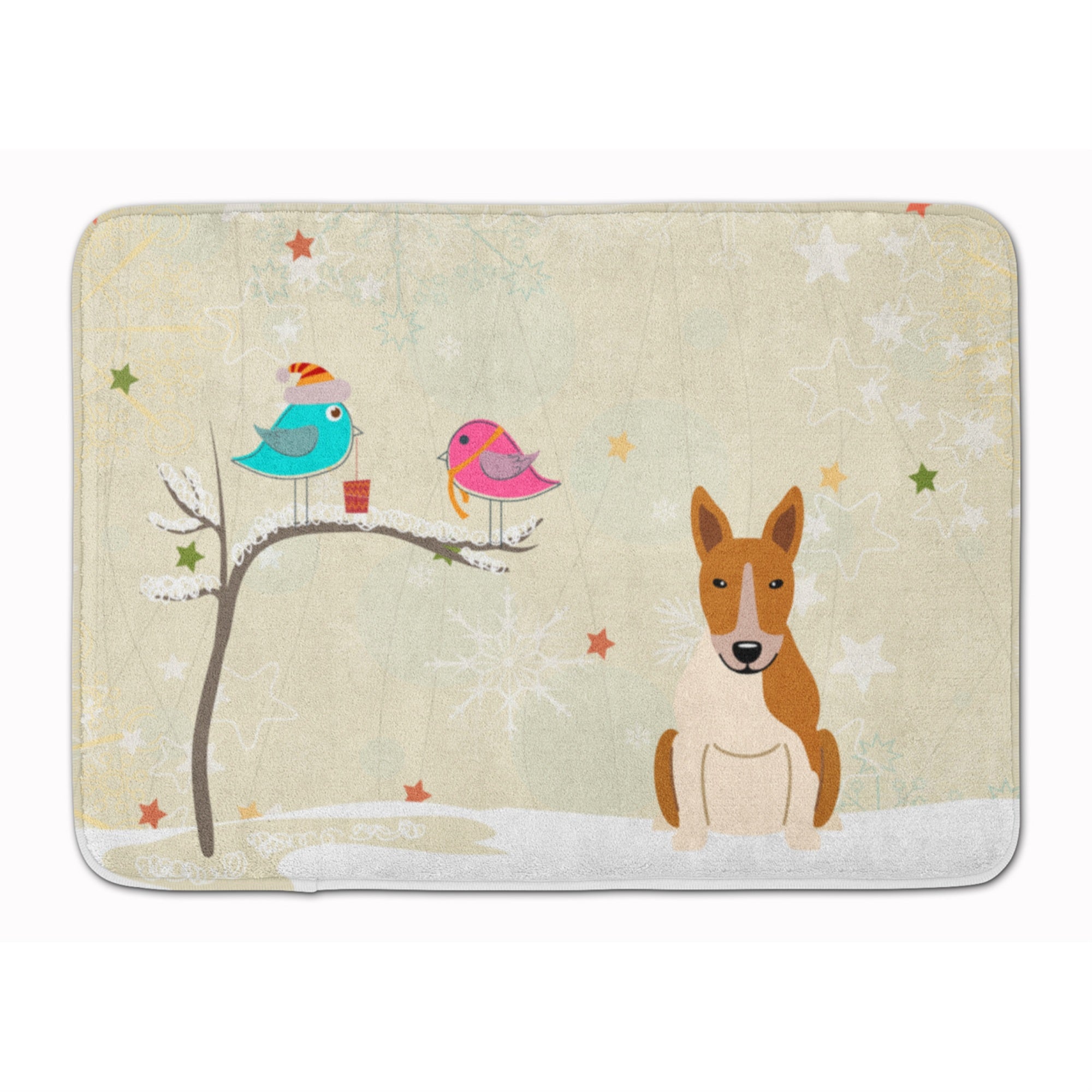 Caroline'S Treasures Christmas Bull Terrier Red White, 19 X 27, Multicolor
