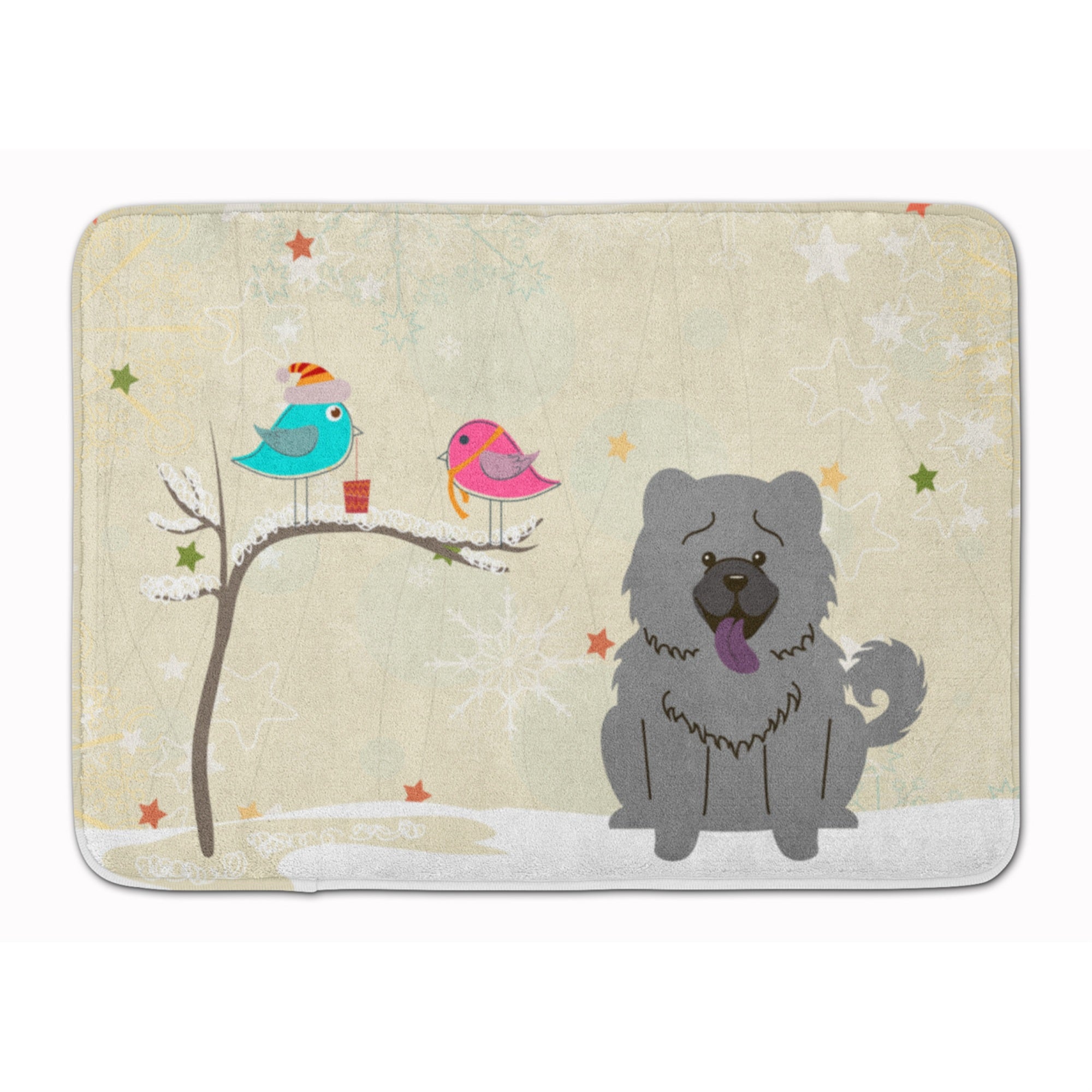 Caroline'S Treasures Christmas Presents Chow Blue Floor Mat, 19 X 27, Multicolor