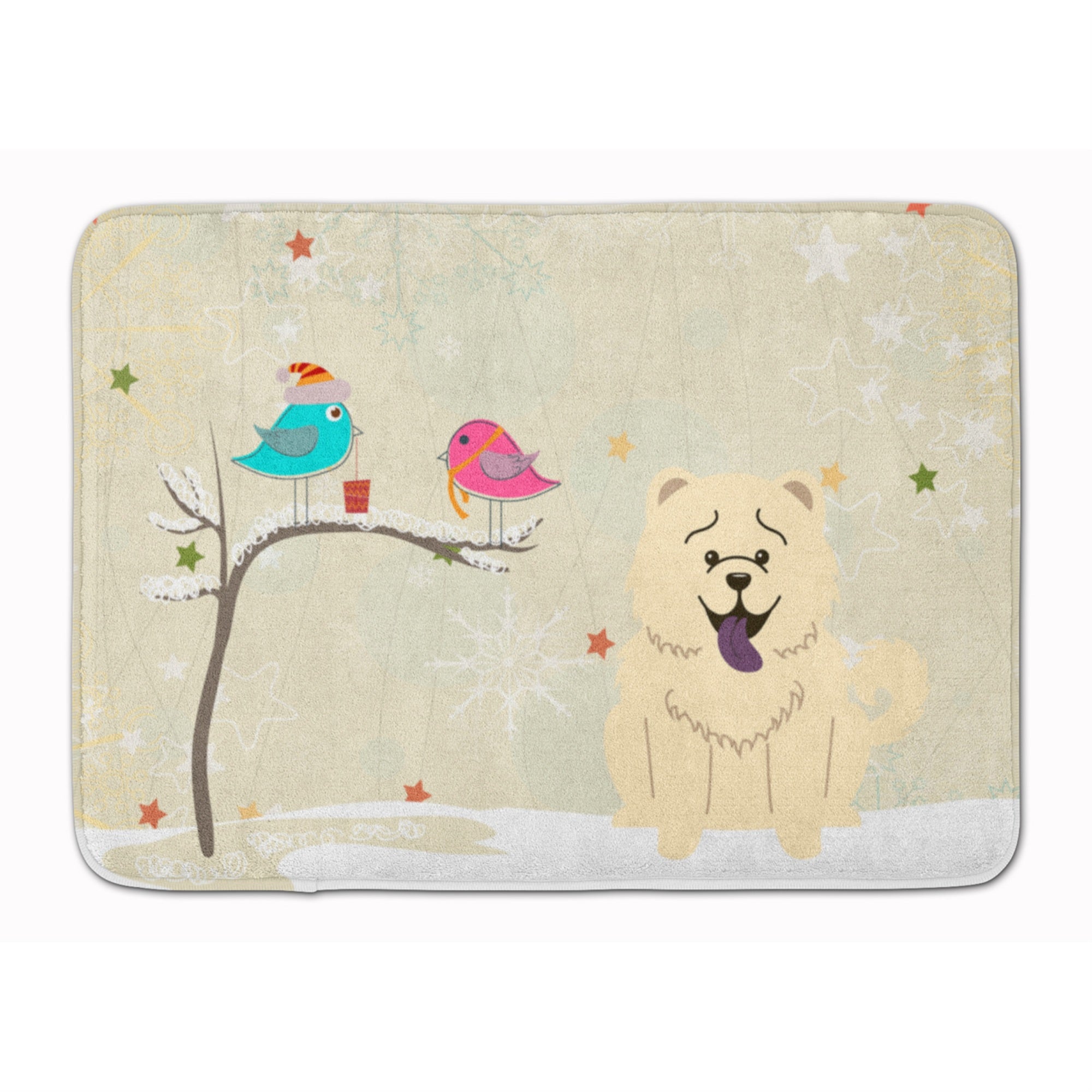 Caroline'S Treasures Christmas Presents Chow White Floor Mat, 19 X 27, Multicolor