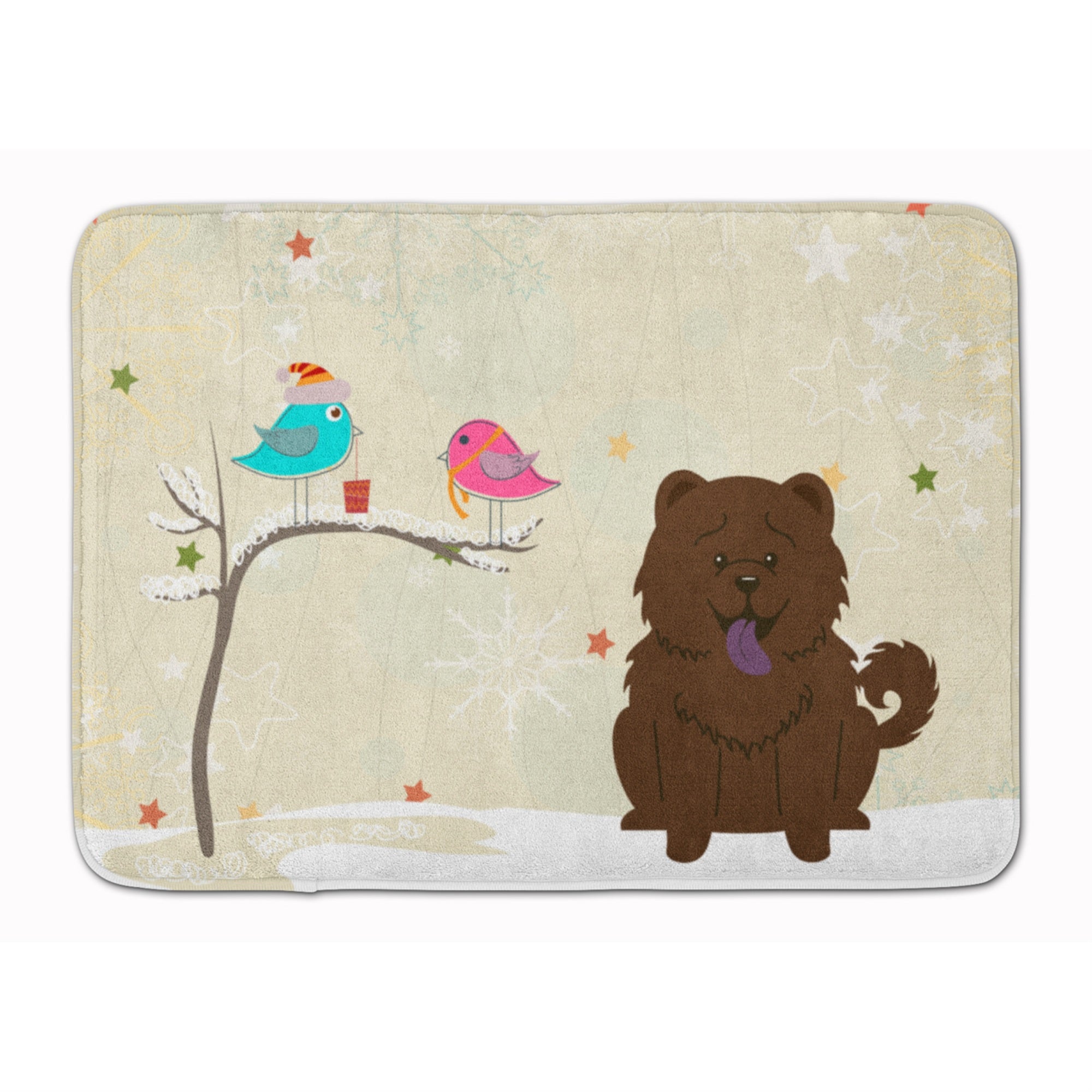Caroline'S Treasures Christmas Presents Chow Chocolate Floor Mat, 19 X 27, Multicolor
