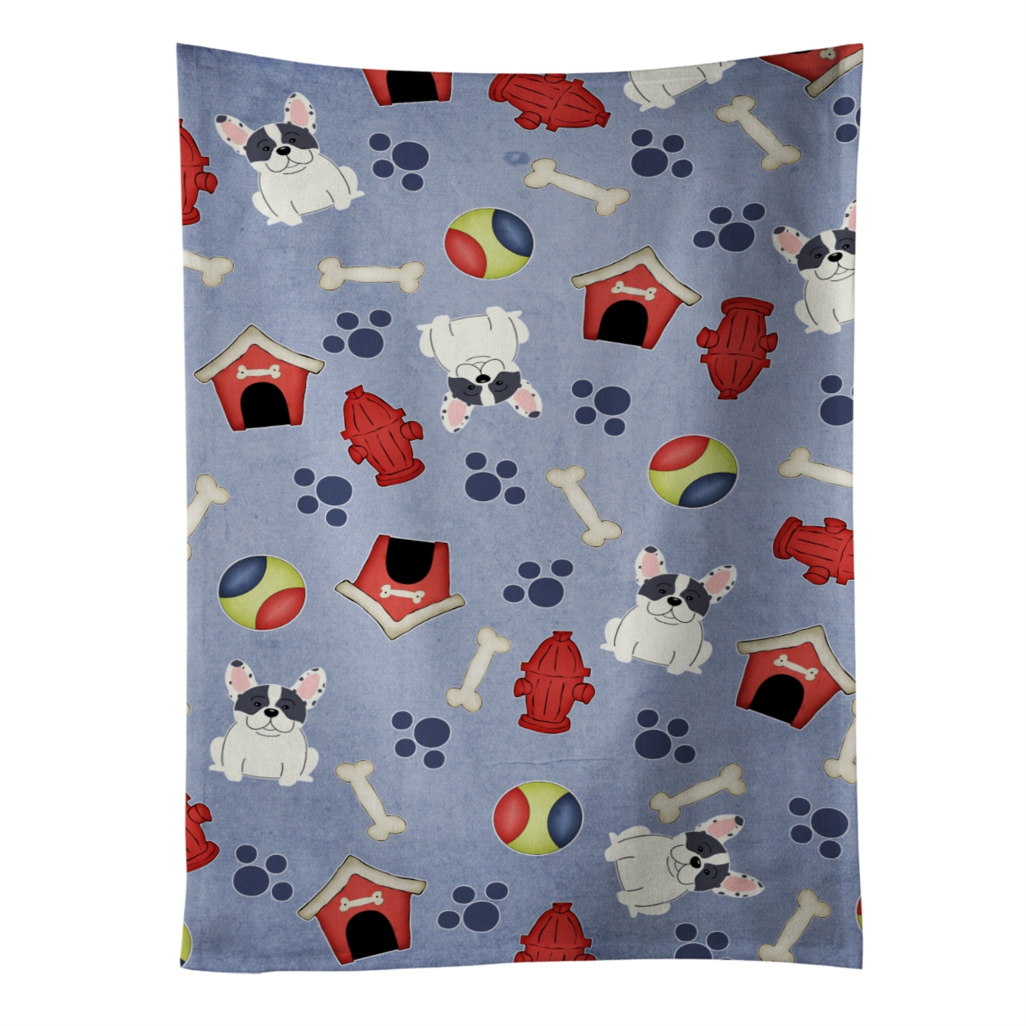 Caroline'S Treasures Bb2624Ktwl French Bulldog Piebald Kitchen Towel, 25 X 15, Multicolor