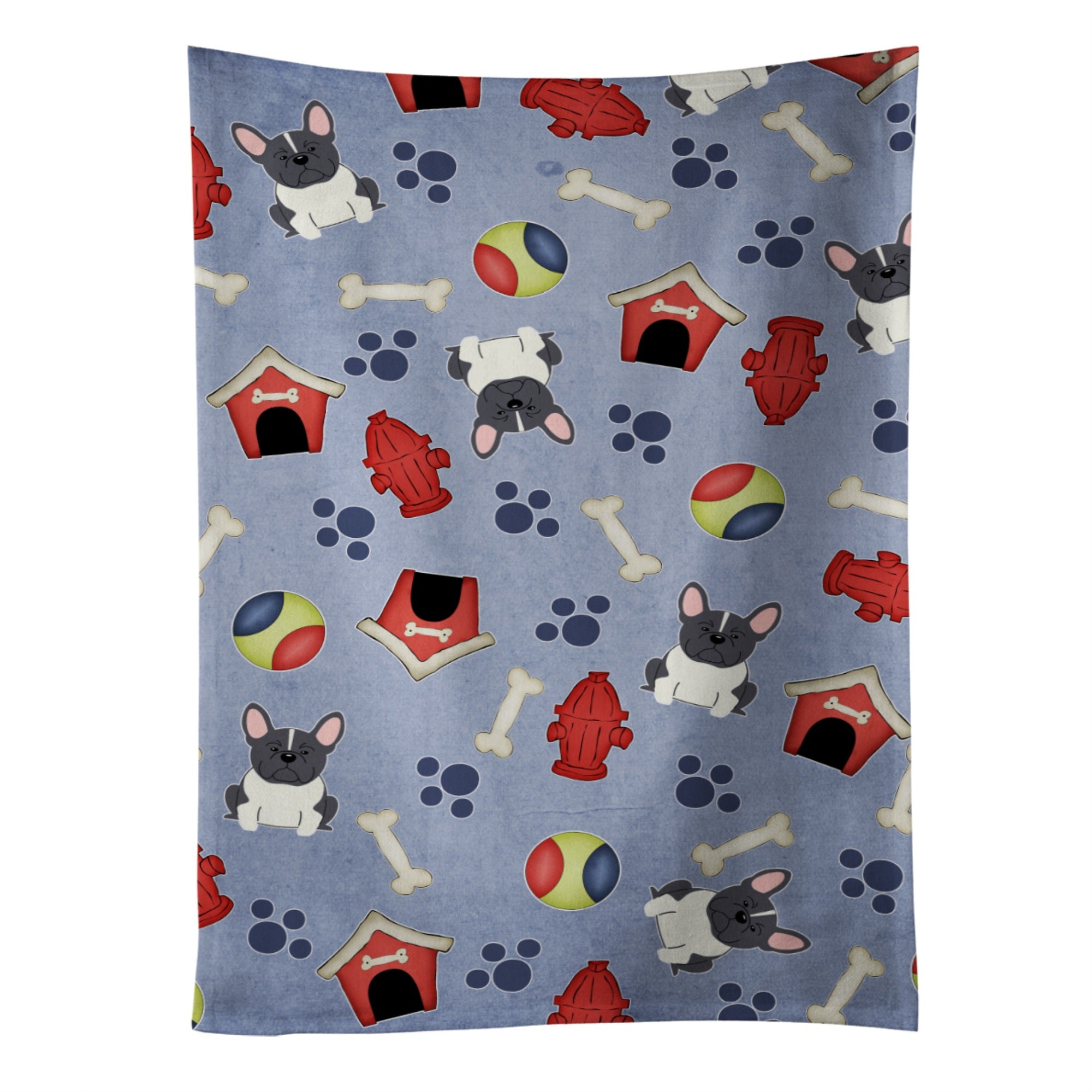 Caroline'S Treasures Bb2625Ktwl French Bulldog Black White Kitchen Towel, 25 X 15, Multicolor