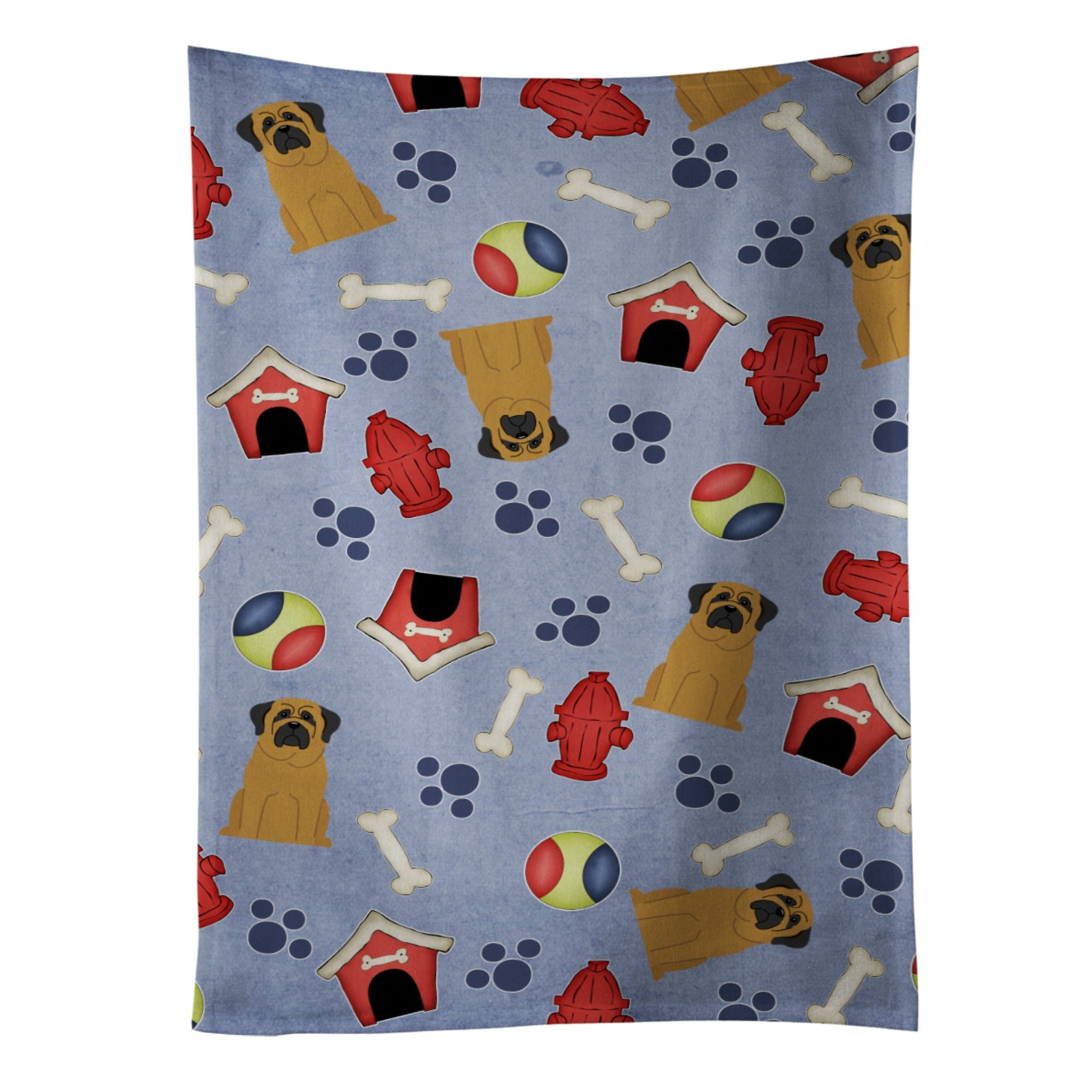 Caroline'S Treasures Bb2631Ktwl Dog House Collection Mastiff Kitchen Towel, 25 X 15, Multicolor