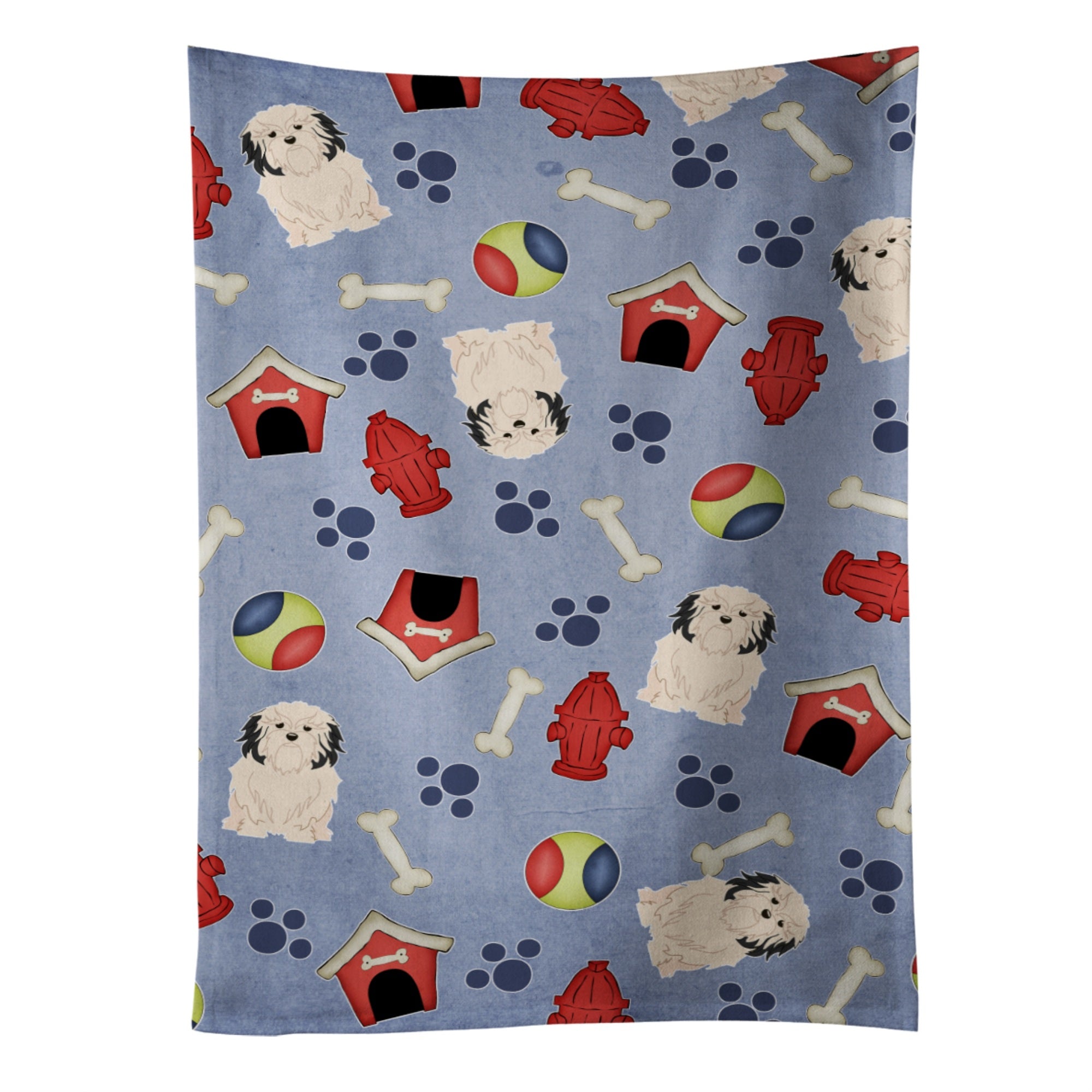 Caroline'S Treasures Bb2632Ktwl Dog House Collection Lowchen Kitchen Towel, 25 X 15, Multicolor