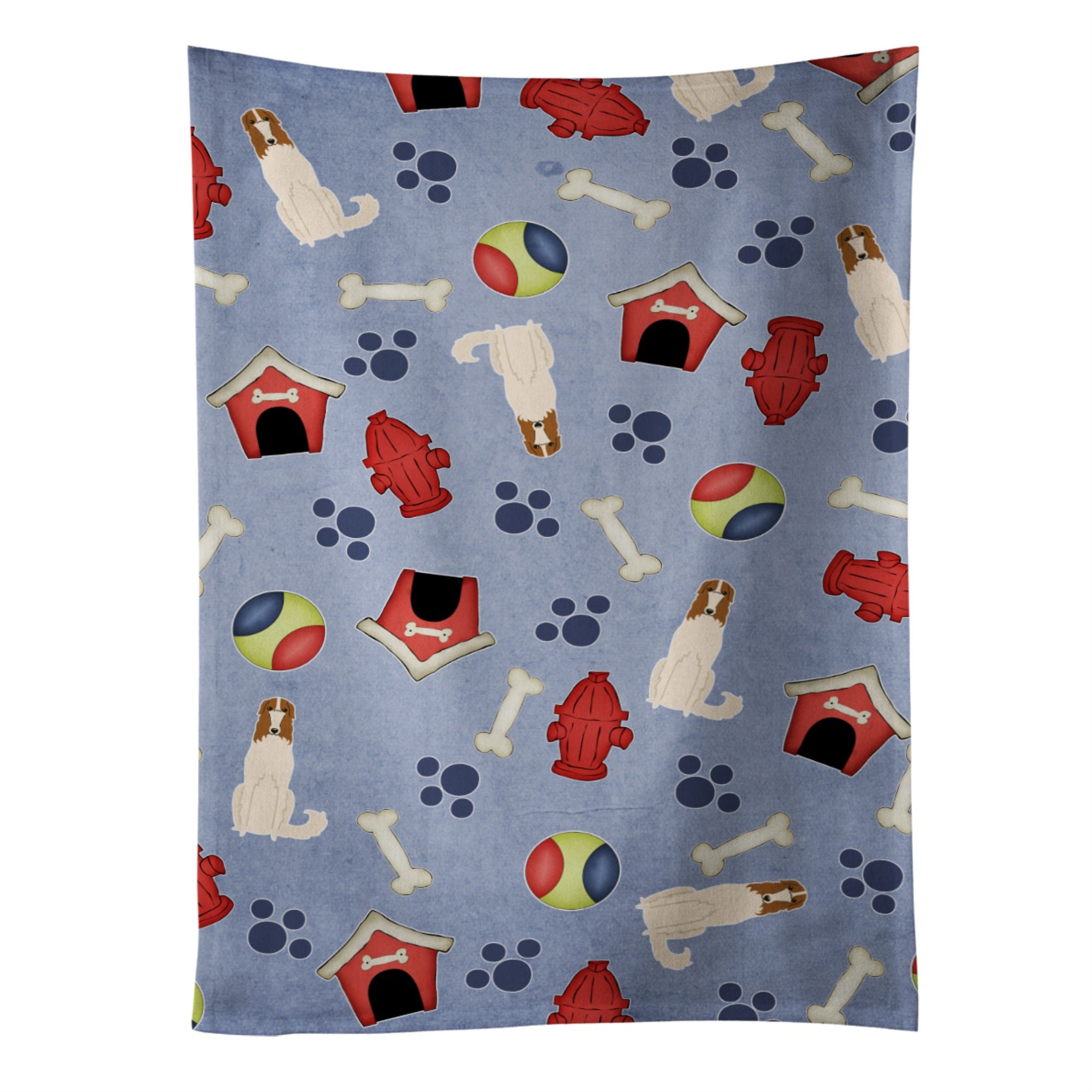 Caroline'S Treasures Bb2636Ktwl Dog House Collection Borzoi Kitchen Towel, 25 X 15, Multicolor