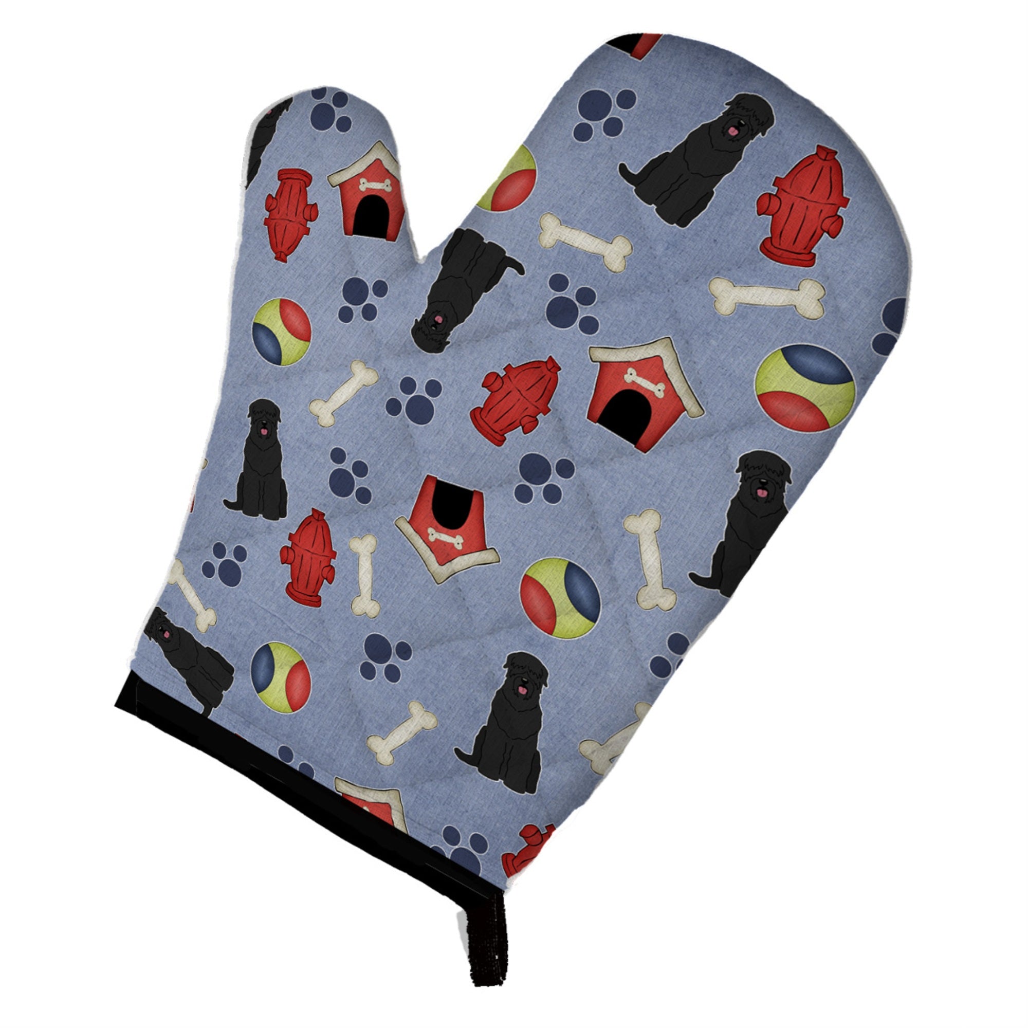 Caroline'S Treasures Bb2639Ovmt Dog House Collection Black Russian Terrier Oven Mitt, 12 By 8.5, Multicolor