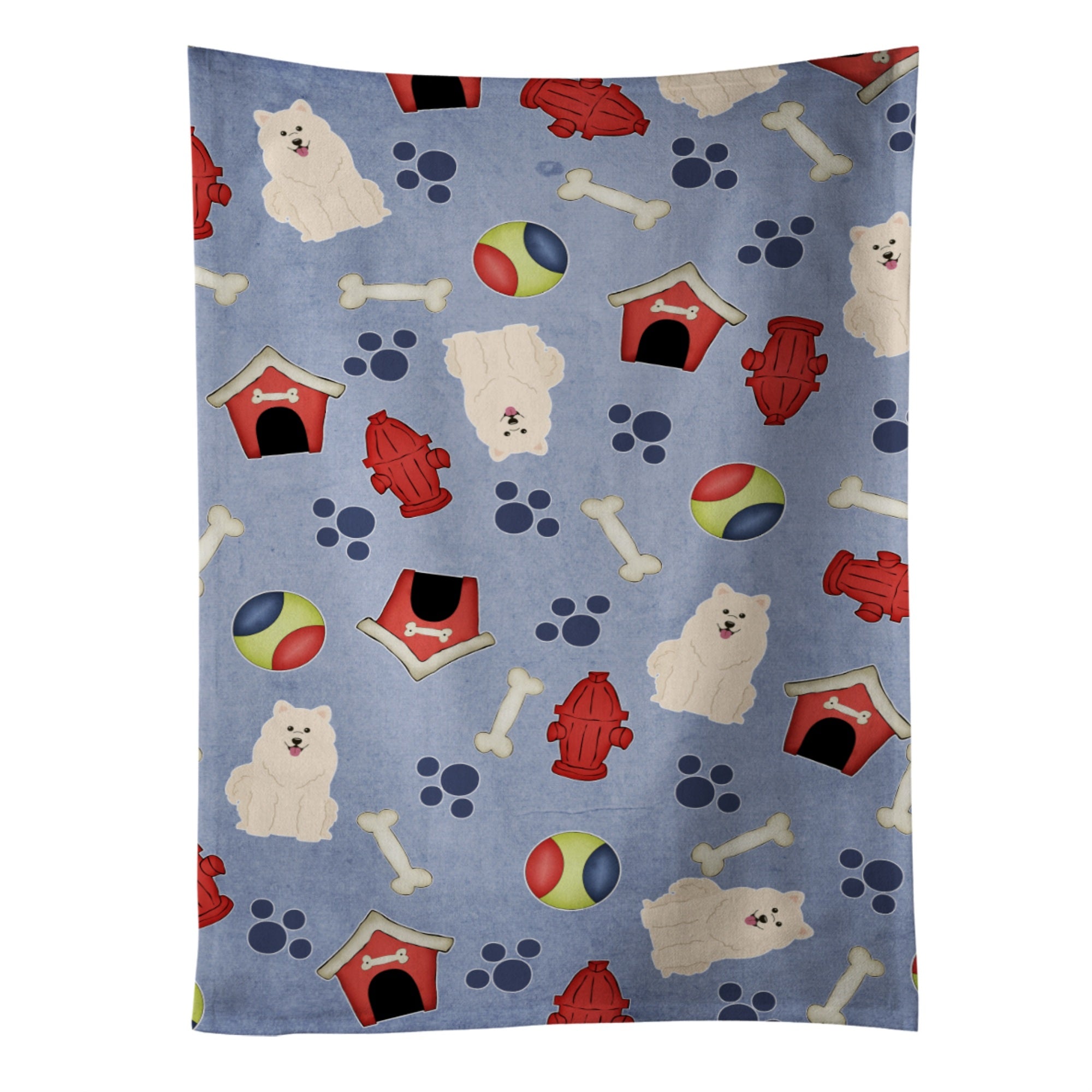 Caroline'S Treasures Bb2643Ktwl Dog House Collection Samoyed Kitchen Towel, 25 X 15, Multicolor