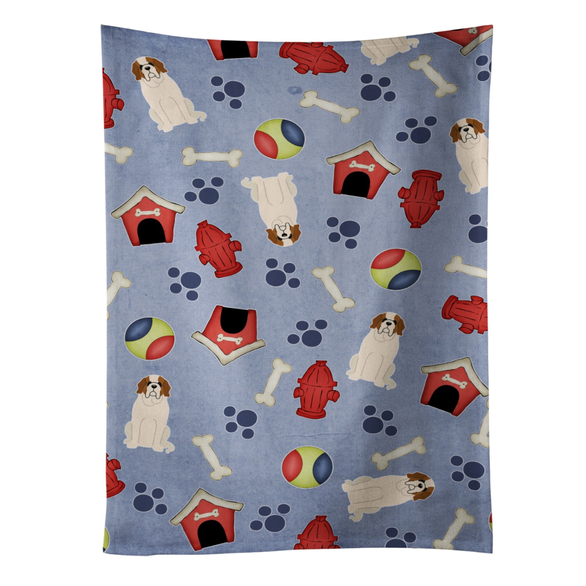 Caroline'S Treasures Bb2648Ktwl Dog House Collection Saint Bernard Kitchen Towel, 25 X 15, Multicolor