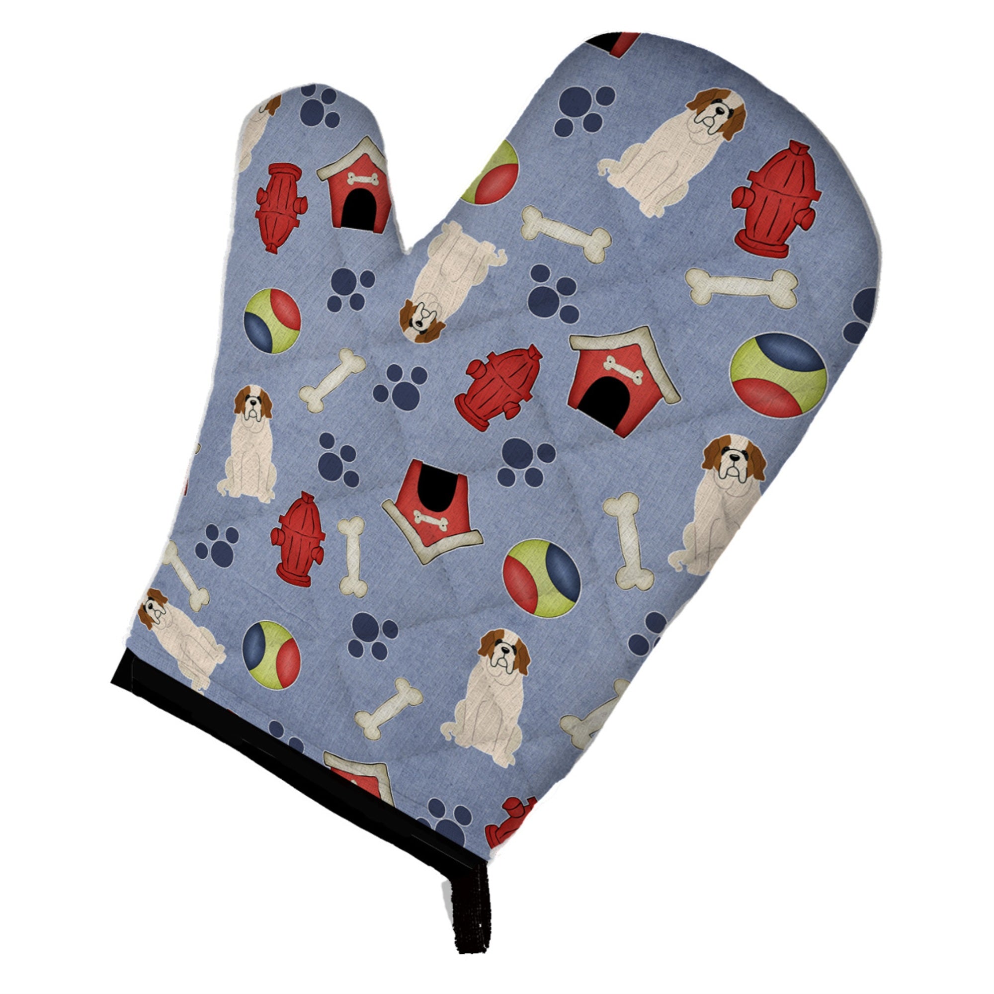 Caroline'S Treasures Bb2648Ovmt Dog House Collection Saint Bernard Oven Mitt, 12 By 8.5, Multicolor