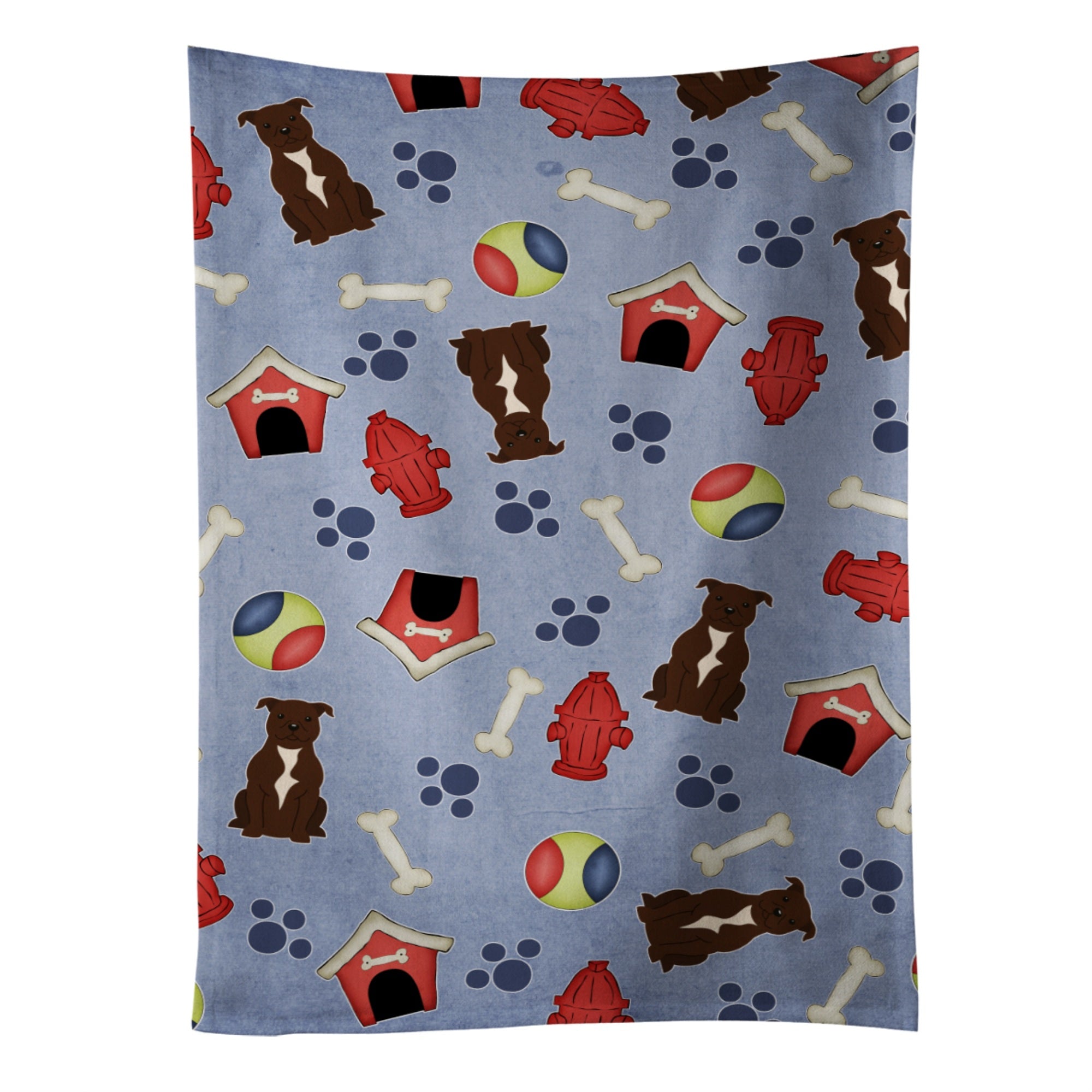 Caroline'S Treasures Bb2661Ktwl Staffordshire Bull Terrier Choc Kitchen Towel, 25 X 15, Multicolor