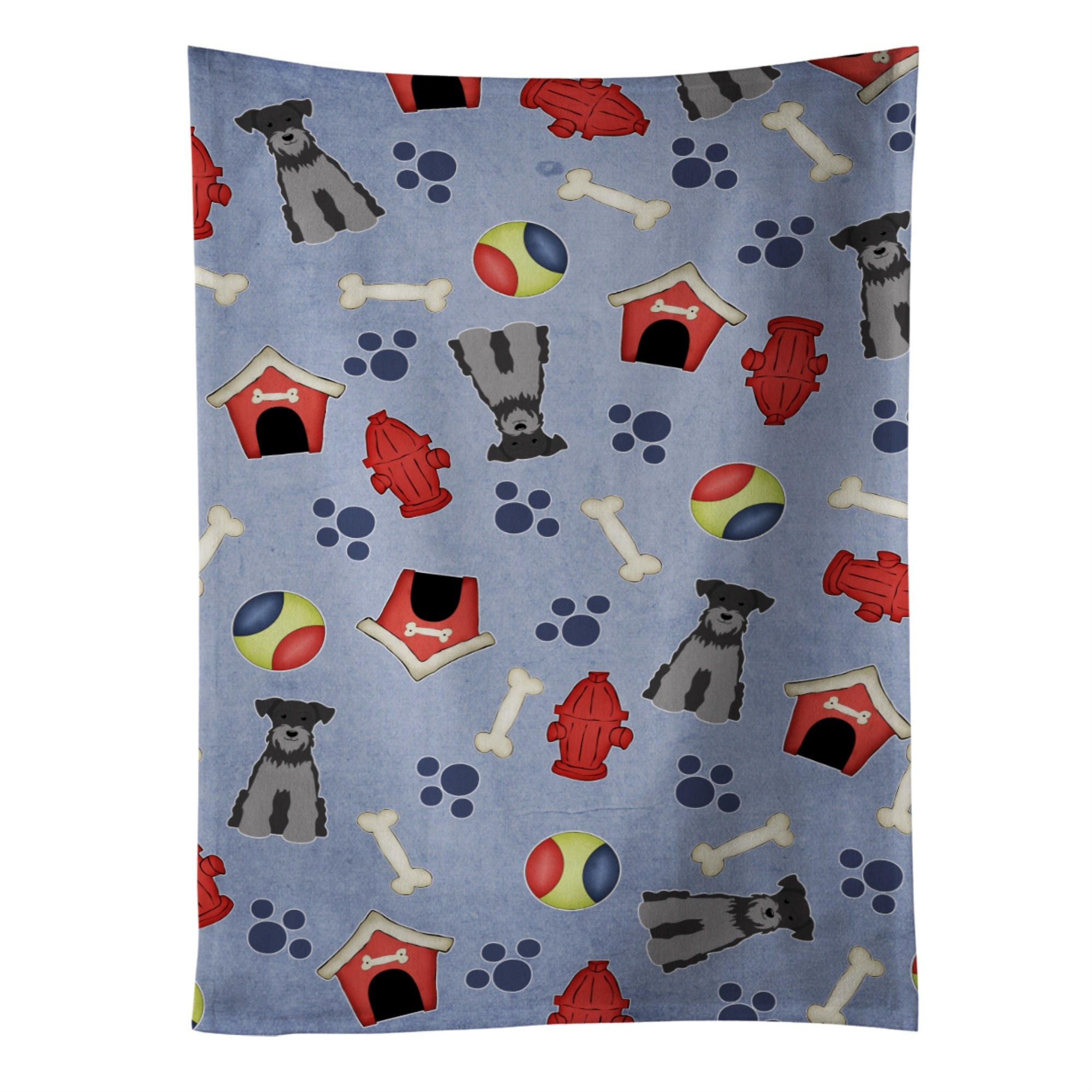 Caroline'S Treasures Bb2665Ktwl Miniature Schanuzer Black Silver Kitchen Towel, 25 X 15, Multicolor