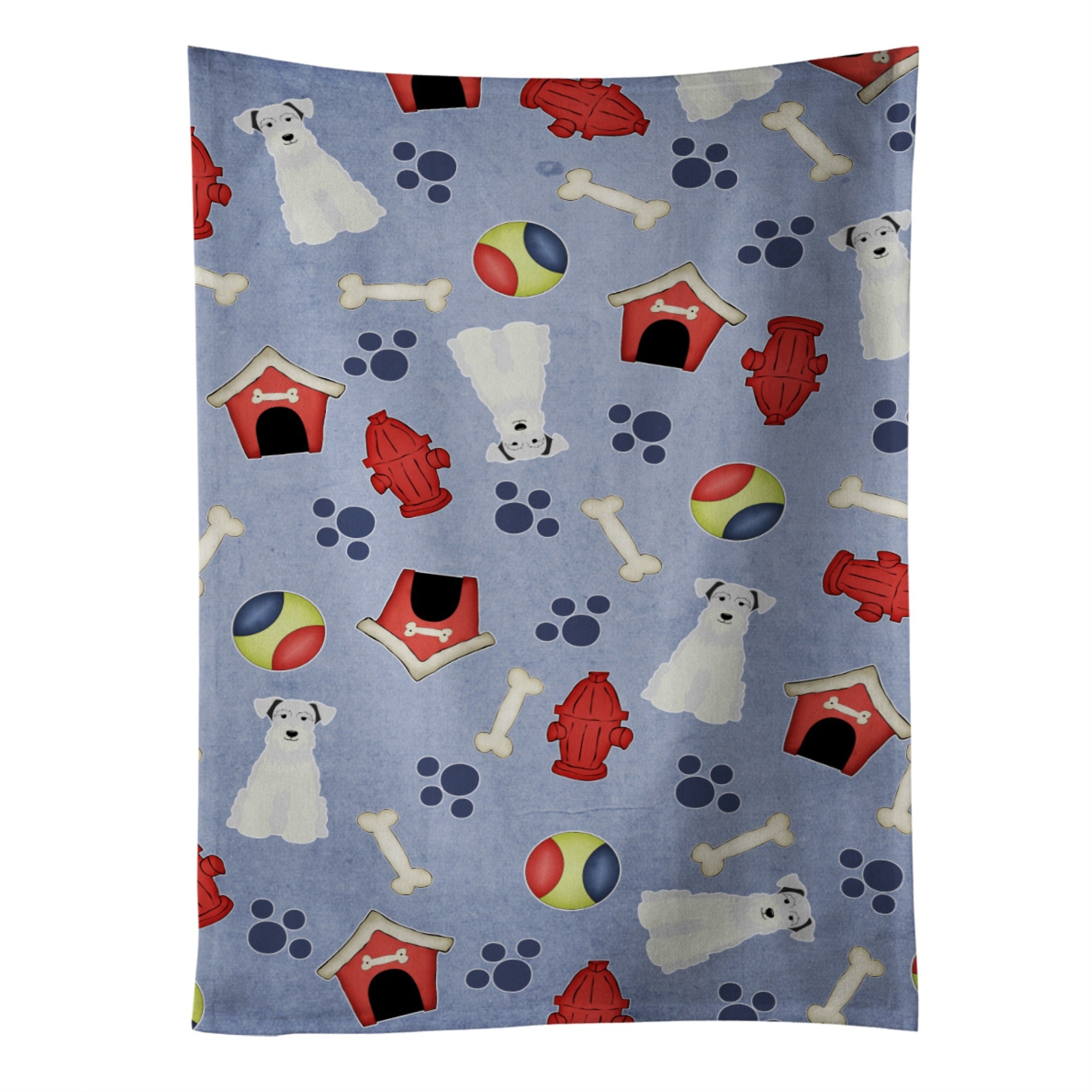 Caroline'S Treasures Bb2666Ktwl Miniature Schanuzer White Kitchen Towel, 25 X 15, Multicolor
