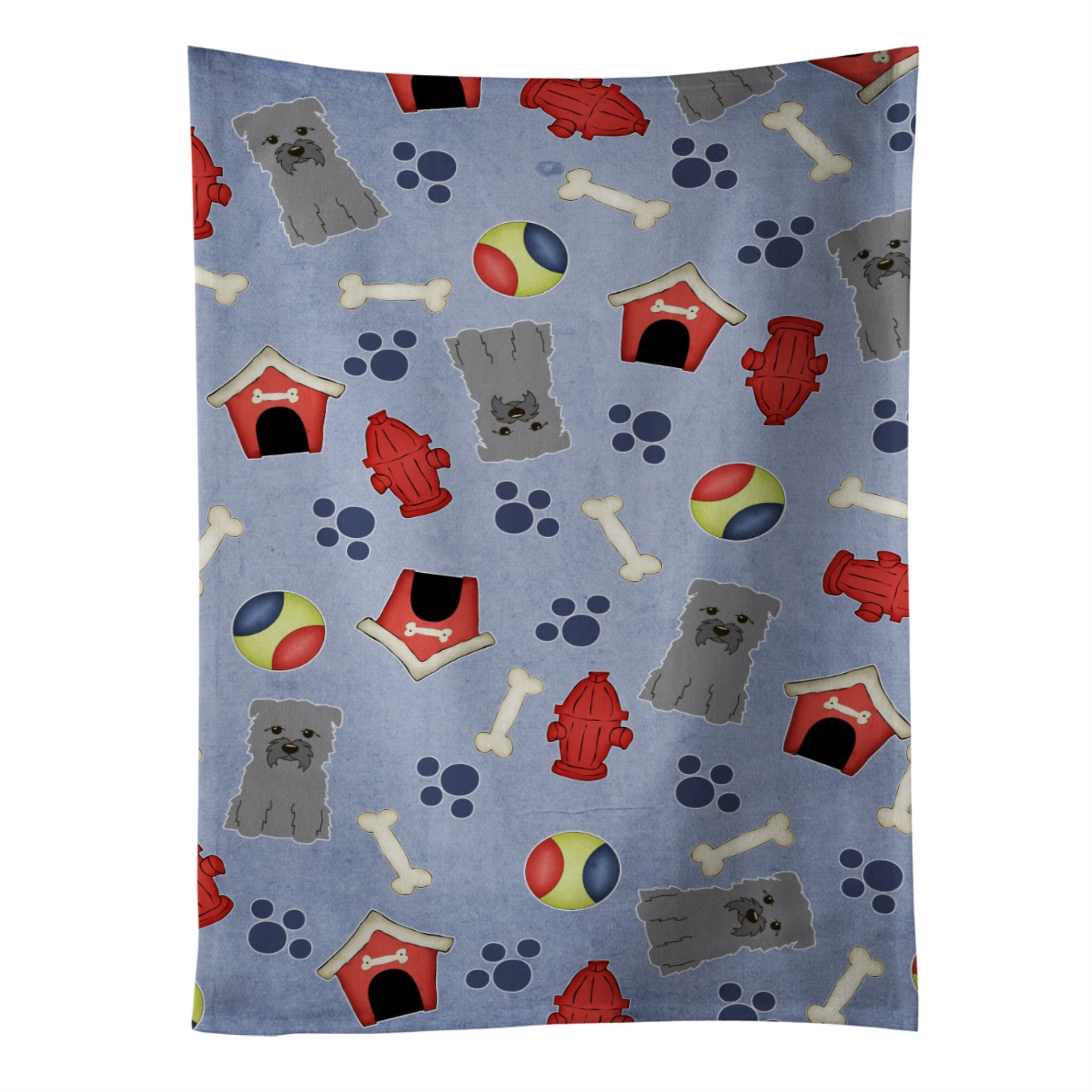 Caroline'S Treasures Bb2672Ktwl Dog House Glen Of Imal Grey Kitchen Towel, 25 X 15, Multicolor