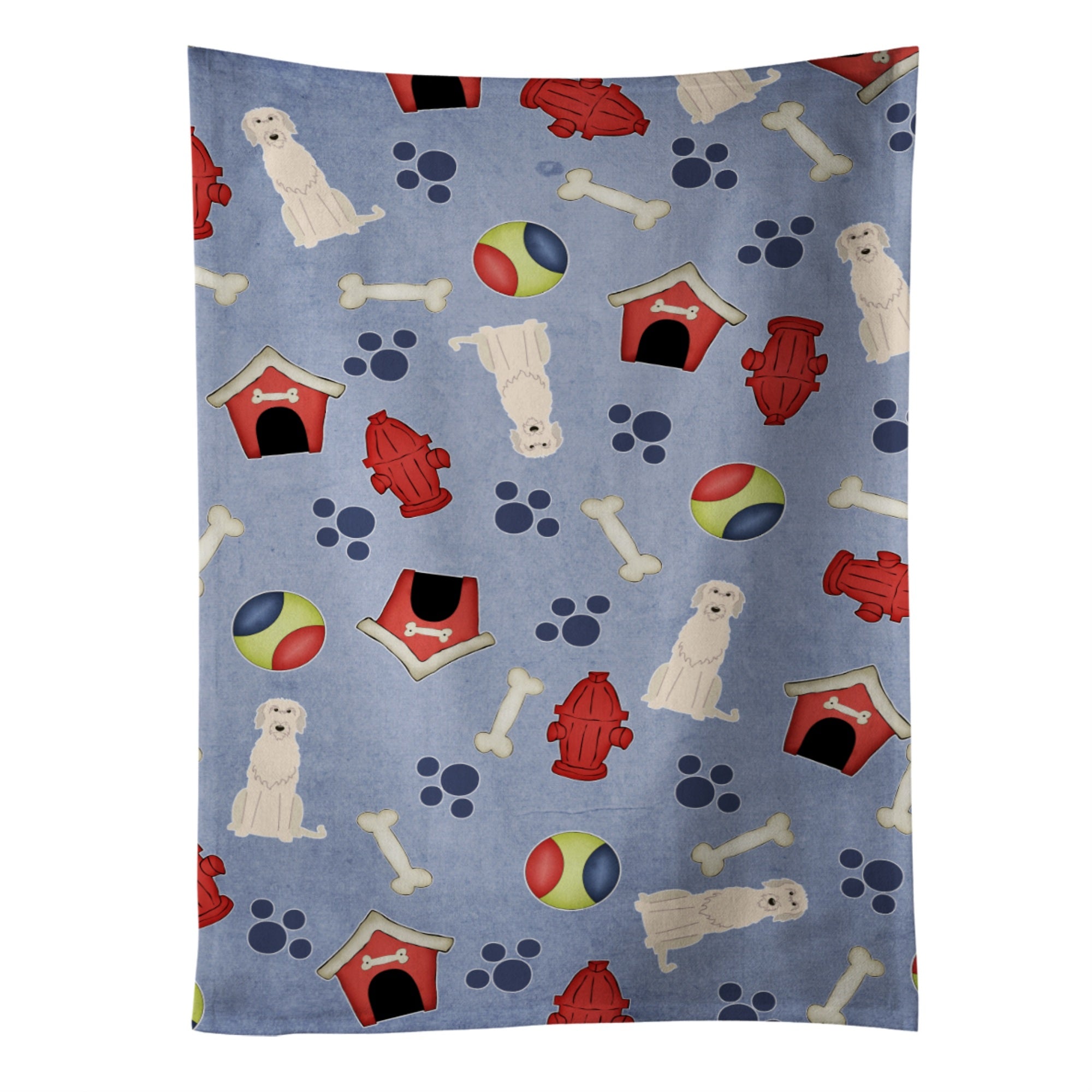 Caroline'S Treasures Bb2678Ktwl Dog House Collection Irish Wolfhound Kitchen Towel, 25 X 15, Multicolor
