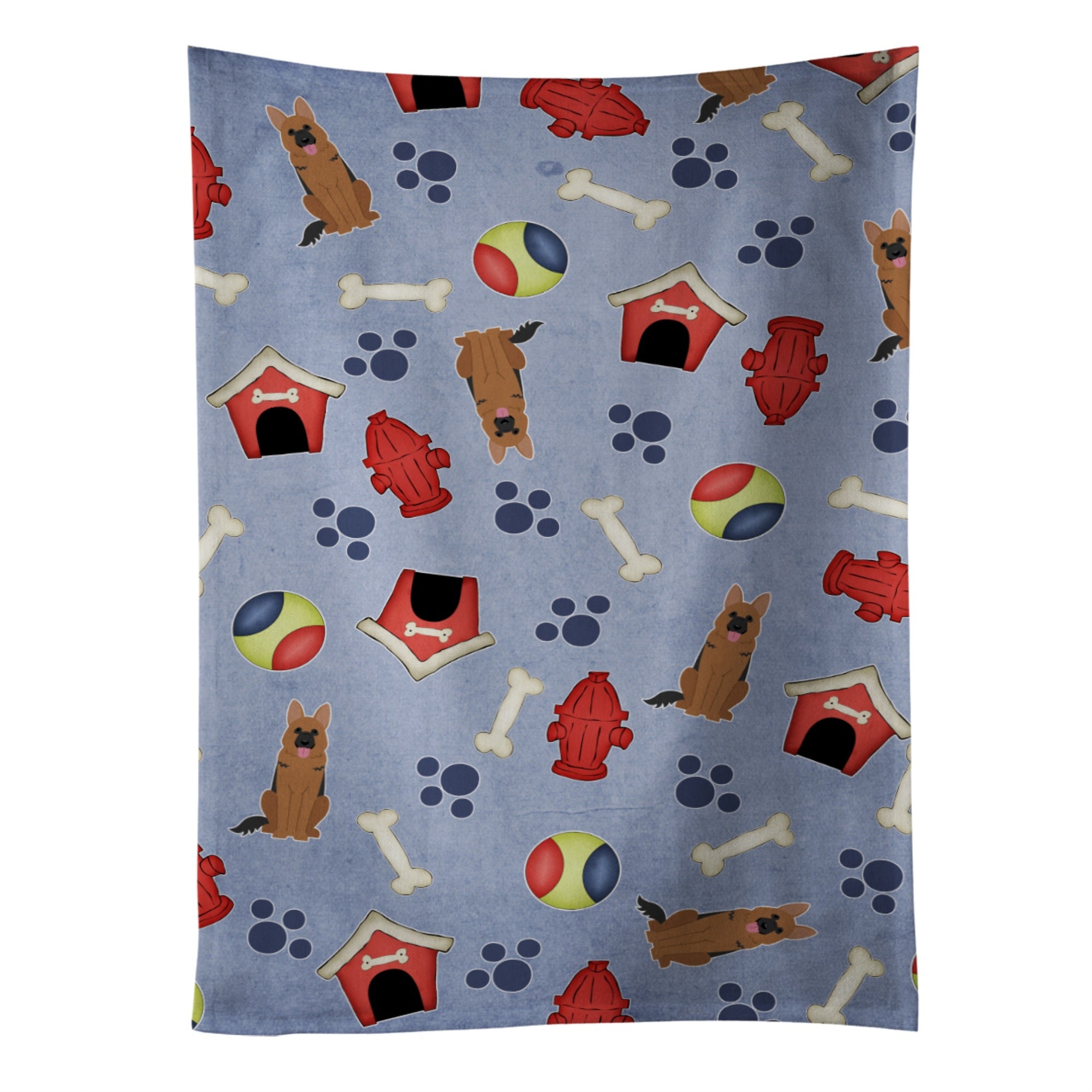 Caroline'S Treasures Bb2680Ktwl Dog House Collection German Shepherd Kitchen Towel, 25 X 15, Multicolor