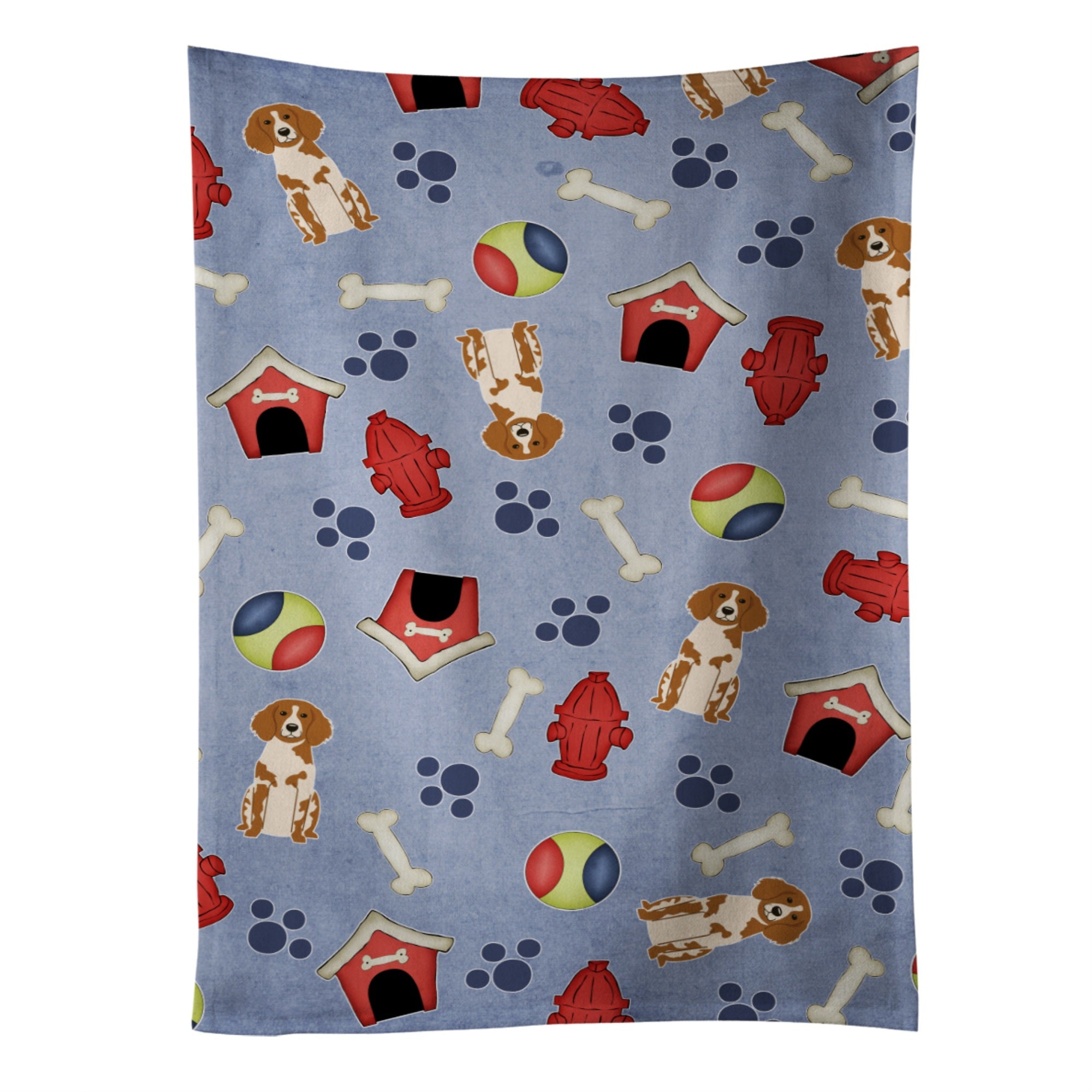 Caroline'S Treasures Bb2685Ktwl Dog House Brittany Spaniel Kitchen Towel, 25 X 15, Multicolor