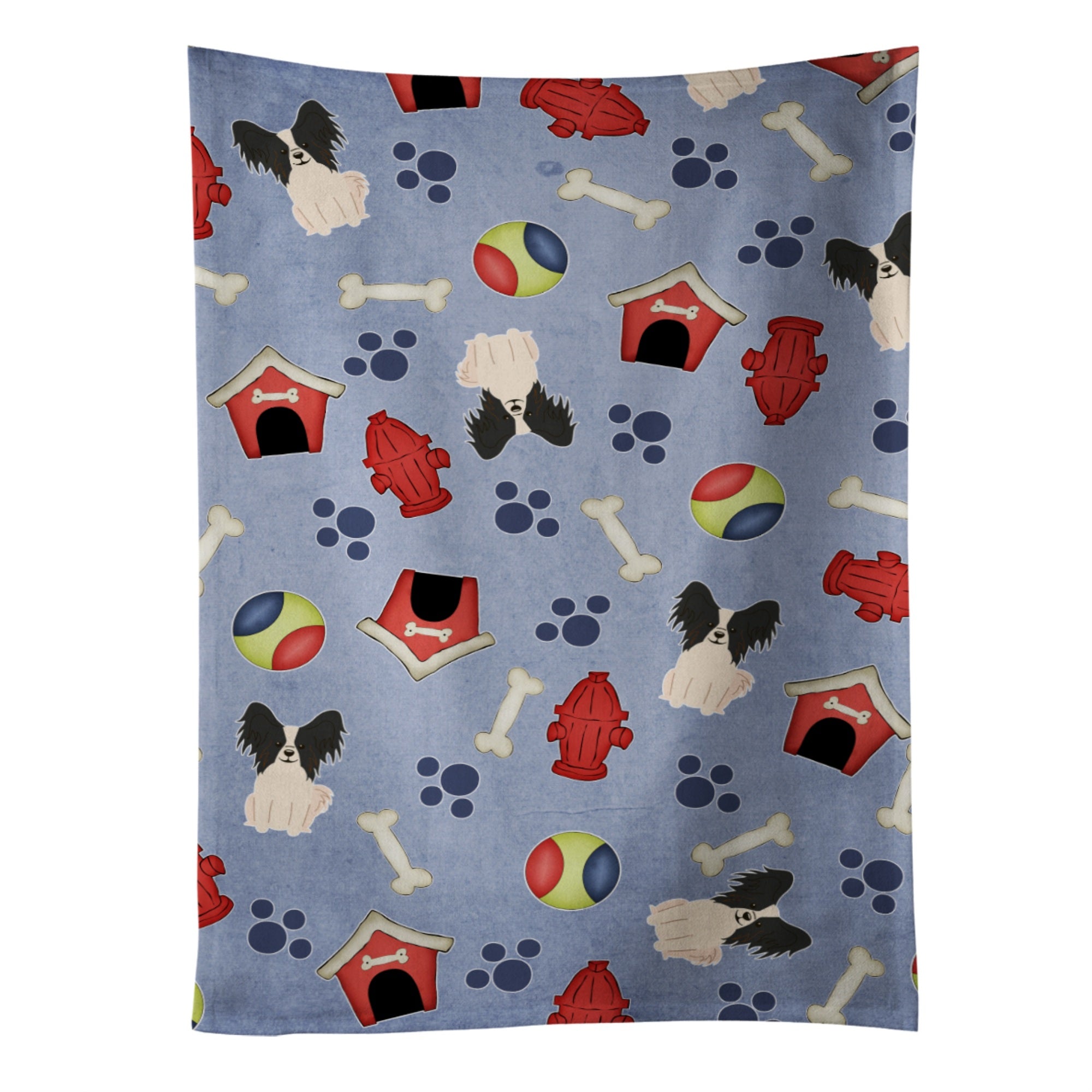 Caroline'S Treasures Bb2689Ktwl Papillon Black White Kitchen Towel, 25 X 15, Multicolor