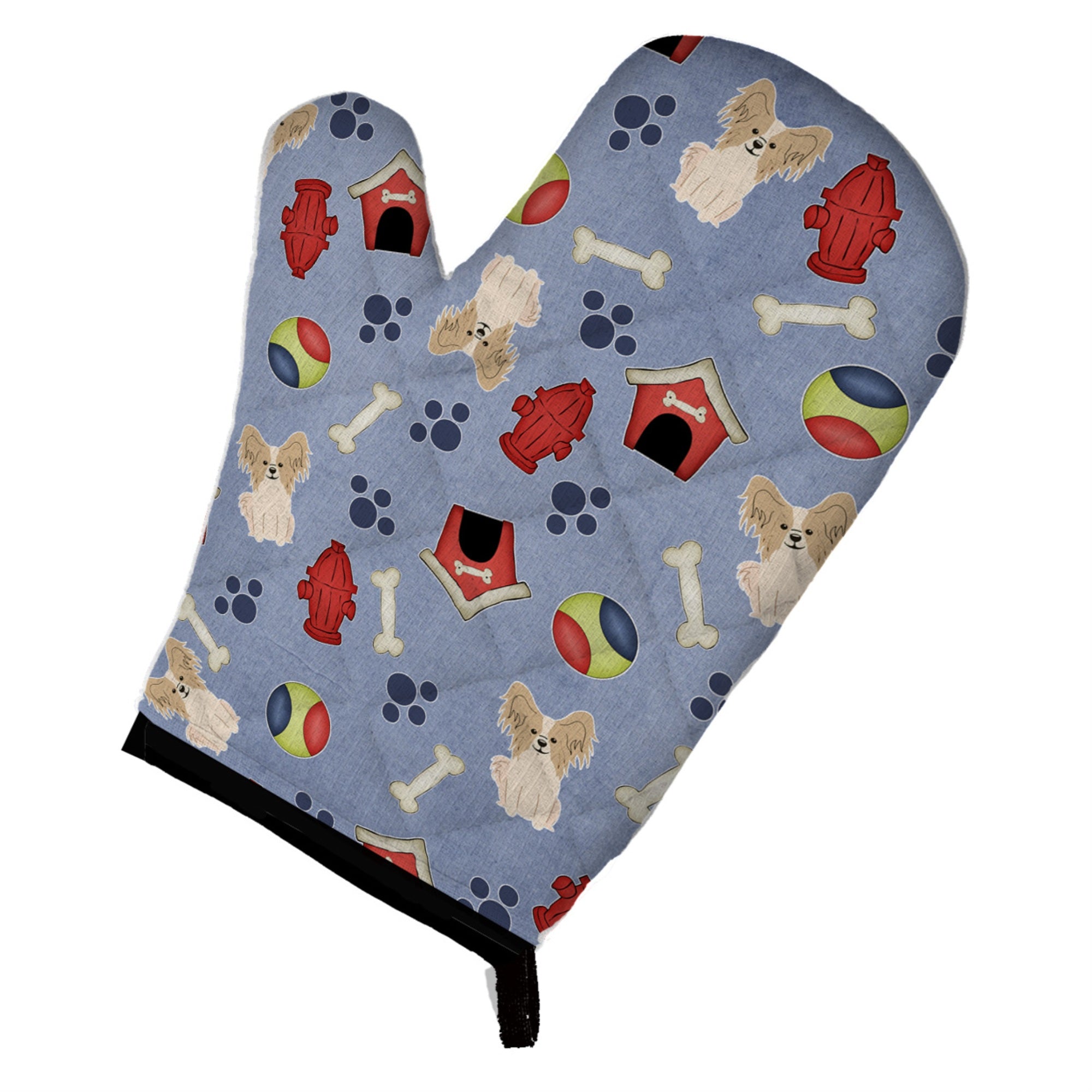 Caroline'S Treasures Bb2690Ovmt Dog House Collection Papillon Sable White Oven Mitt, 12 By 8.5, Multicolor