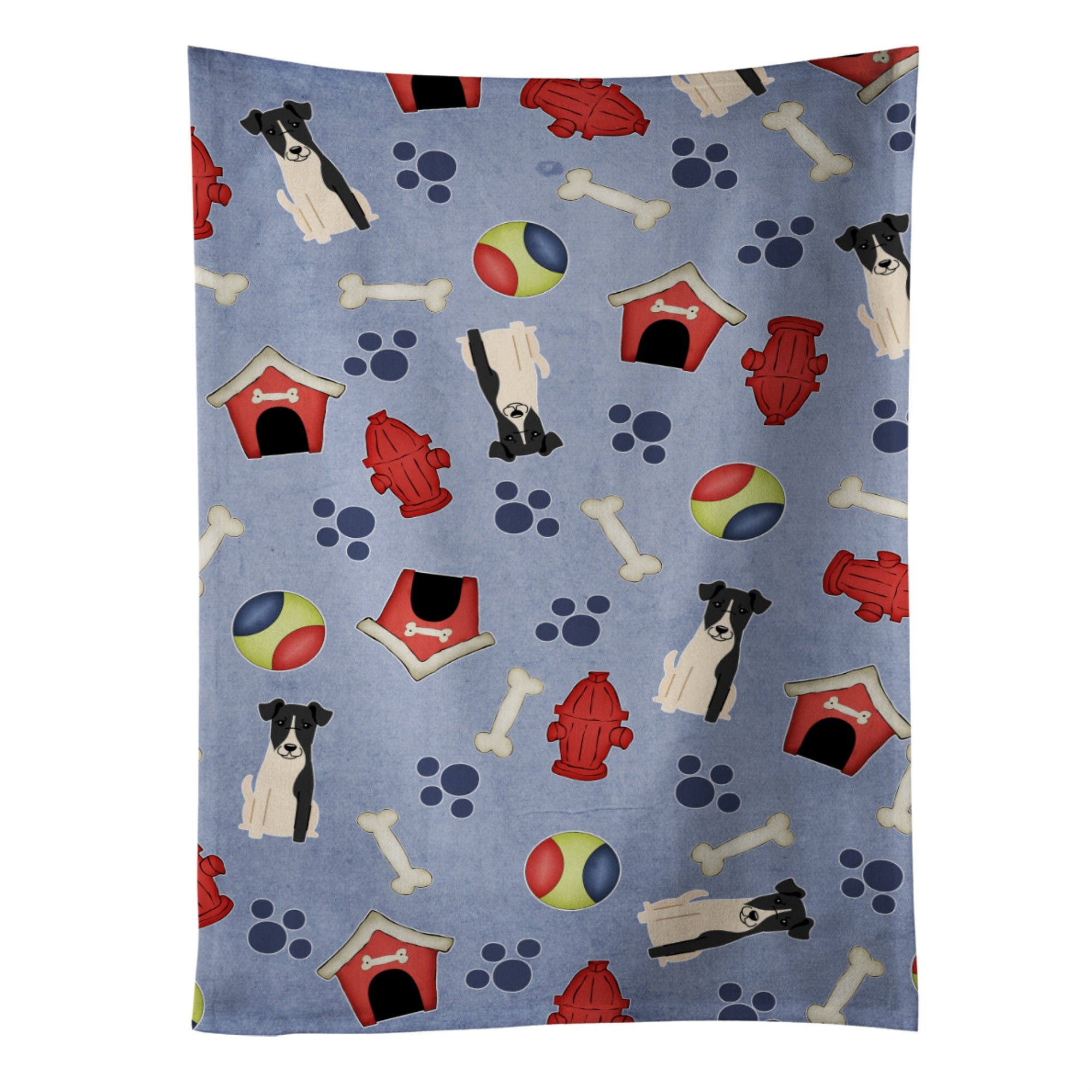 Caroline'S Treasures Bb2711Ktwl Dog House Smooth Fox Terrier Kitchen Towel, 25 X 15, Multicolor