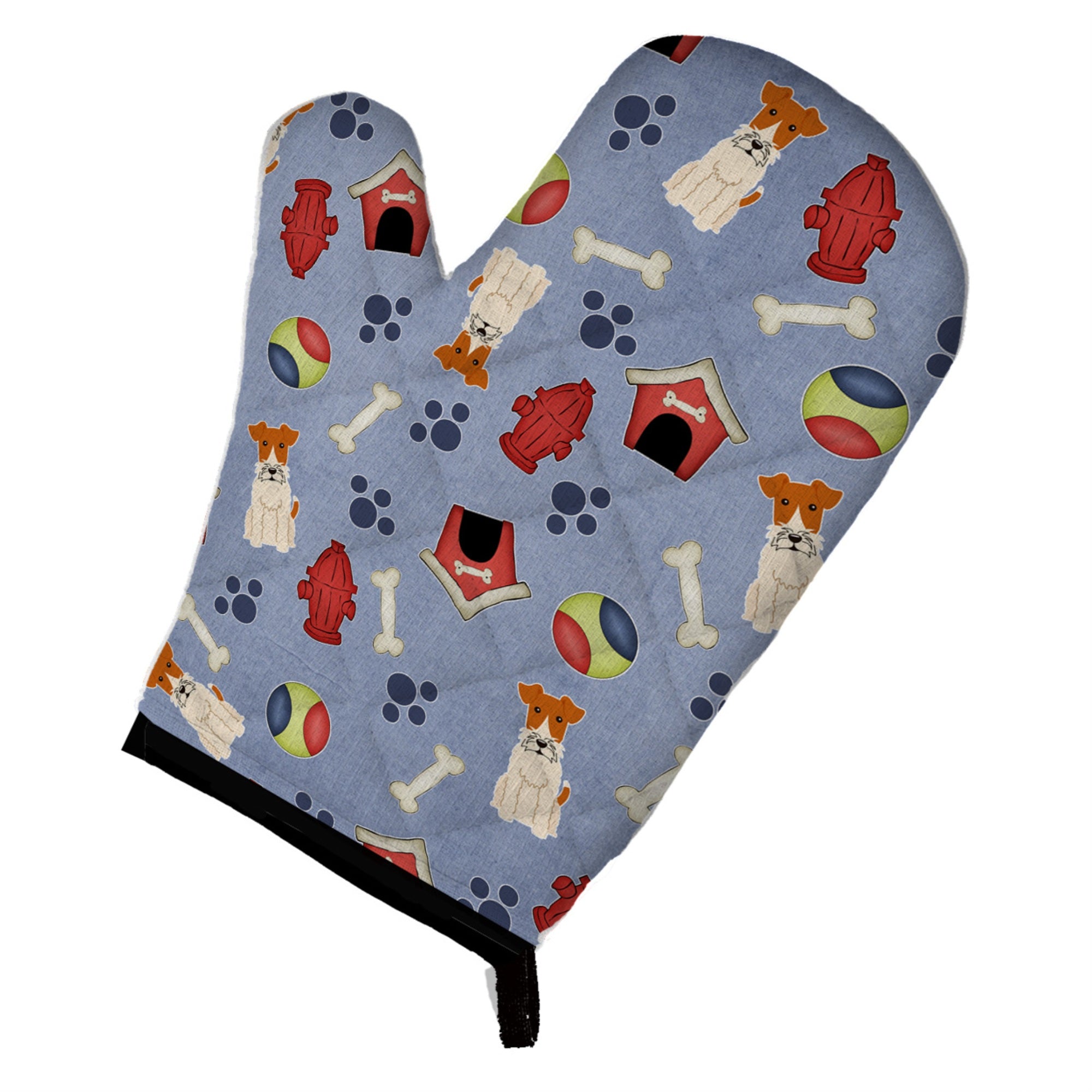 Caroline'S Treasures Bb2714Ovmt Dog House Collection Wire Fox Terrier Oven Mitt, 12 By 8.5, Multicolor