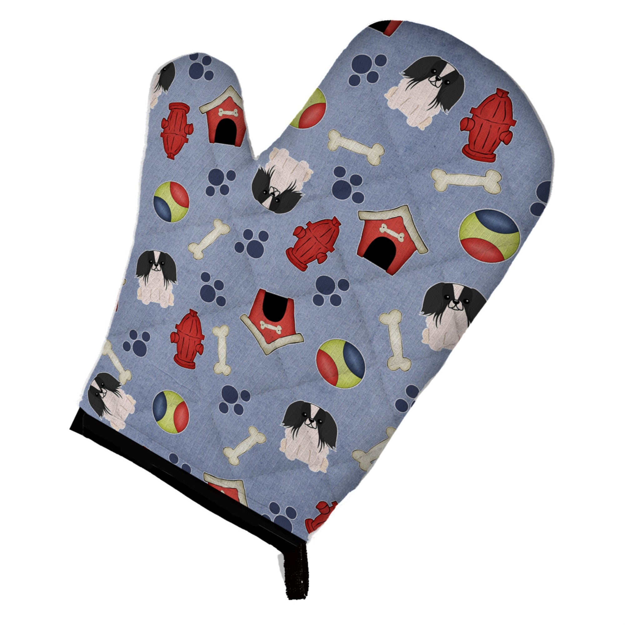 Caroline'S Treasures Bb2718Ovmt Dog House Collection Pekingnese Black White Oven Mitt, 12 By 8.5, Multicolor