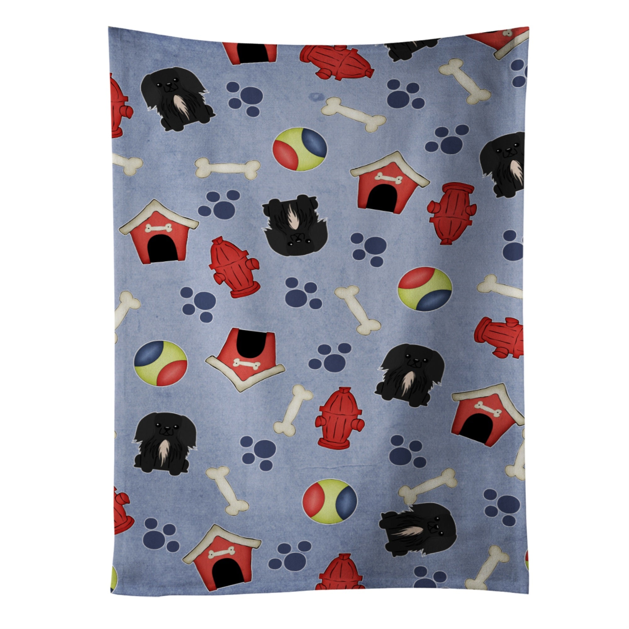 Caroline'S Treasures Bb2720Ktwl Dog House Pekingnese Black Kitchen Towel, 25 X 15, Multicolor