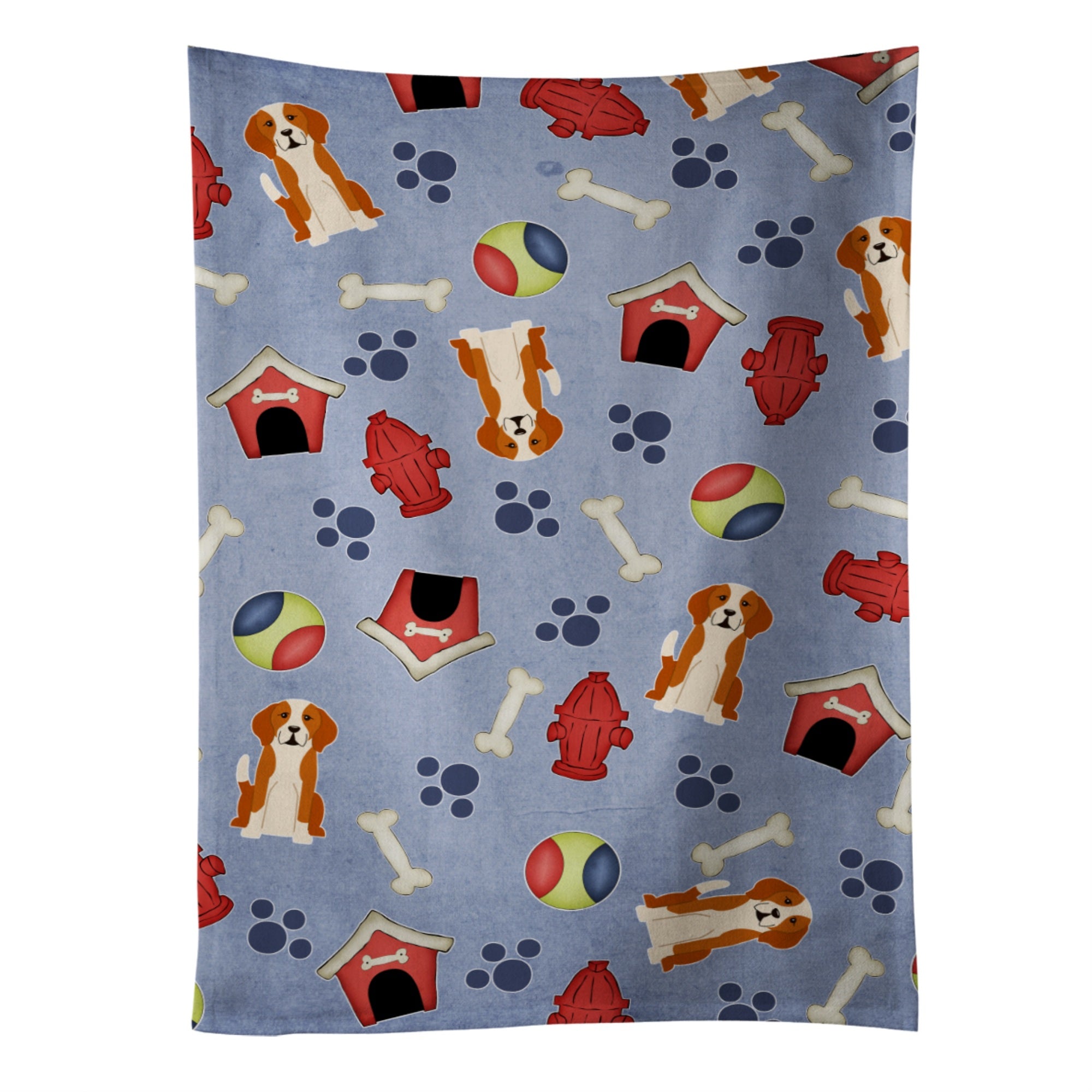 Caroline'S Treasures Bb2723Ktwl Dog House English Foxhound Kitchen Towel, 25 X 15, Multicolor