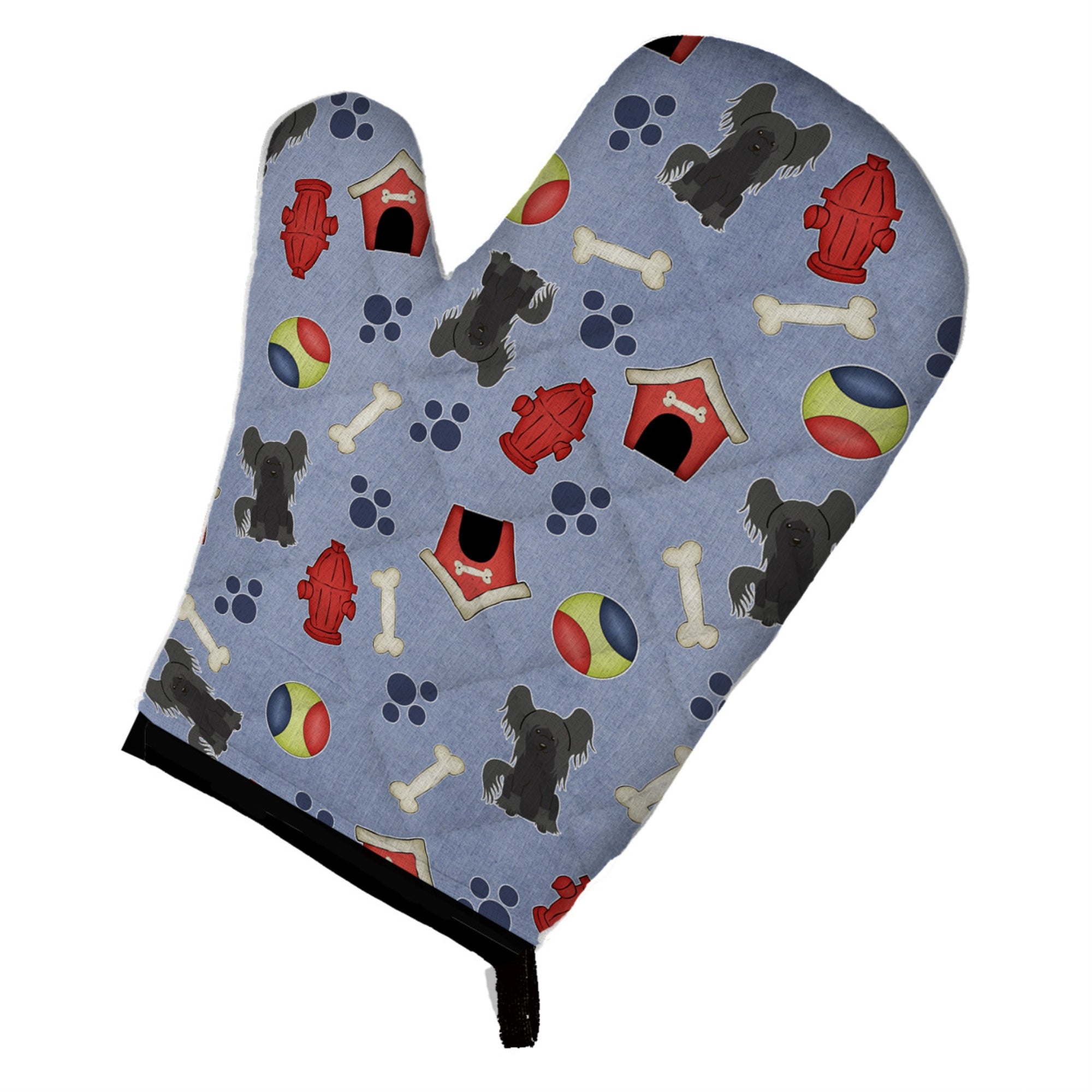 Caroline'S Treasures Bb2725Ovmt Dog House Collection Chinese Crested Black Oven Mitt, 12 By 8.5, Multicolor