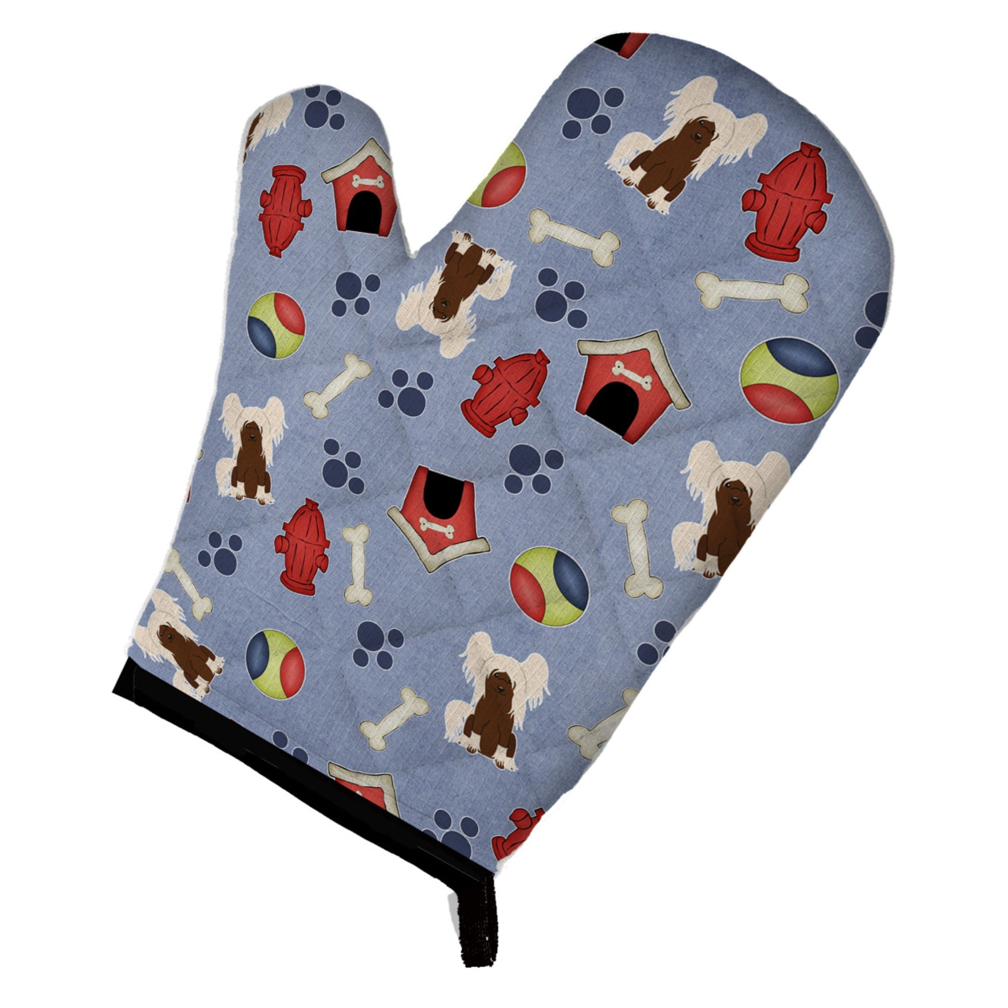 Caroline'S Treasures Bb2726Ovmt Dog House Collection Chinese Crested Cream Oven Mitt, 12 By 8.5, Multicolor