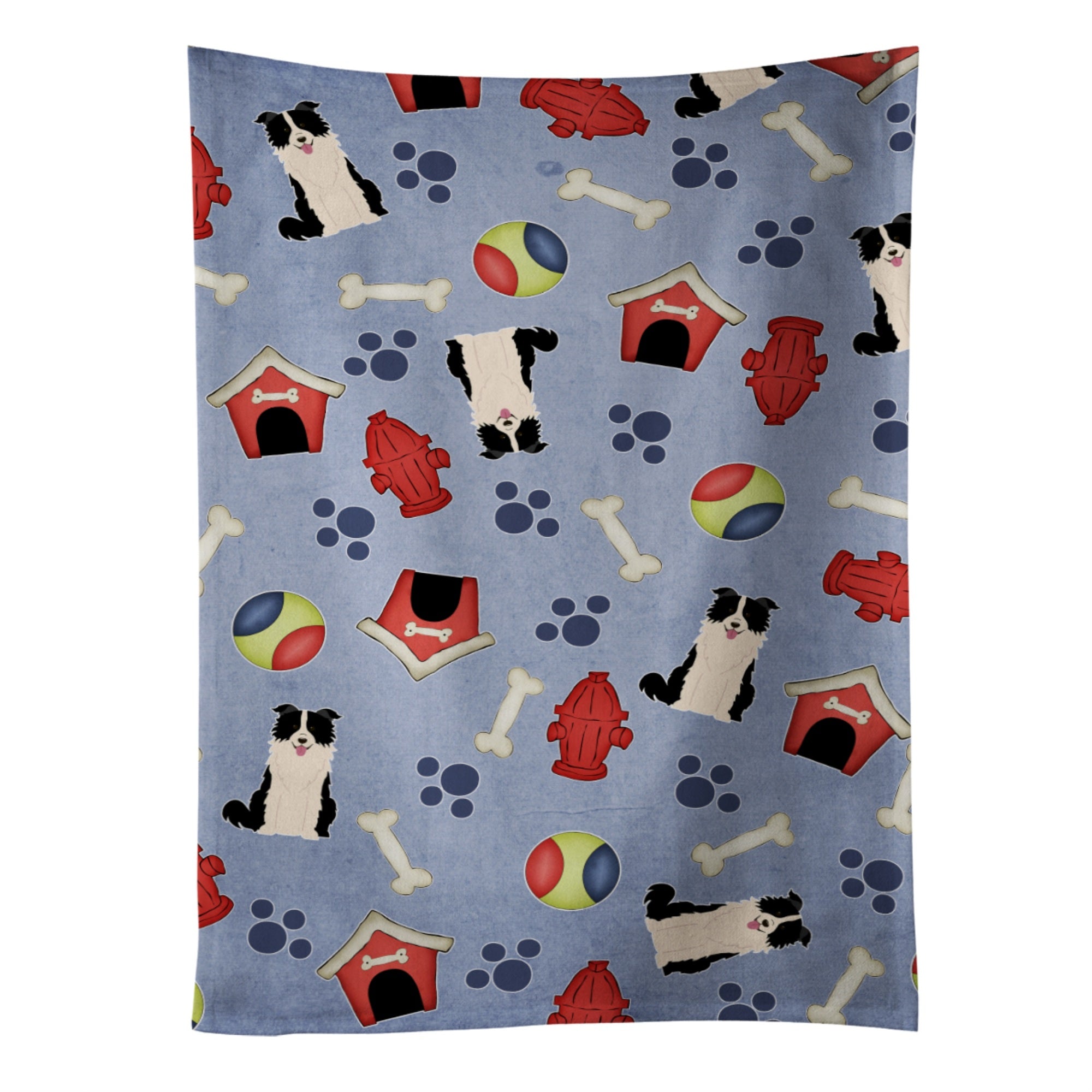 Caroline'S Treasures Bb2731Ktwl Border Collie Black White Kitchen Towel, 25 X 15, Multicolor